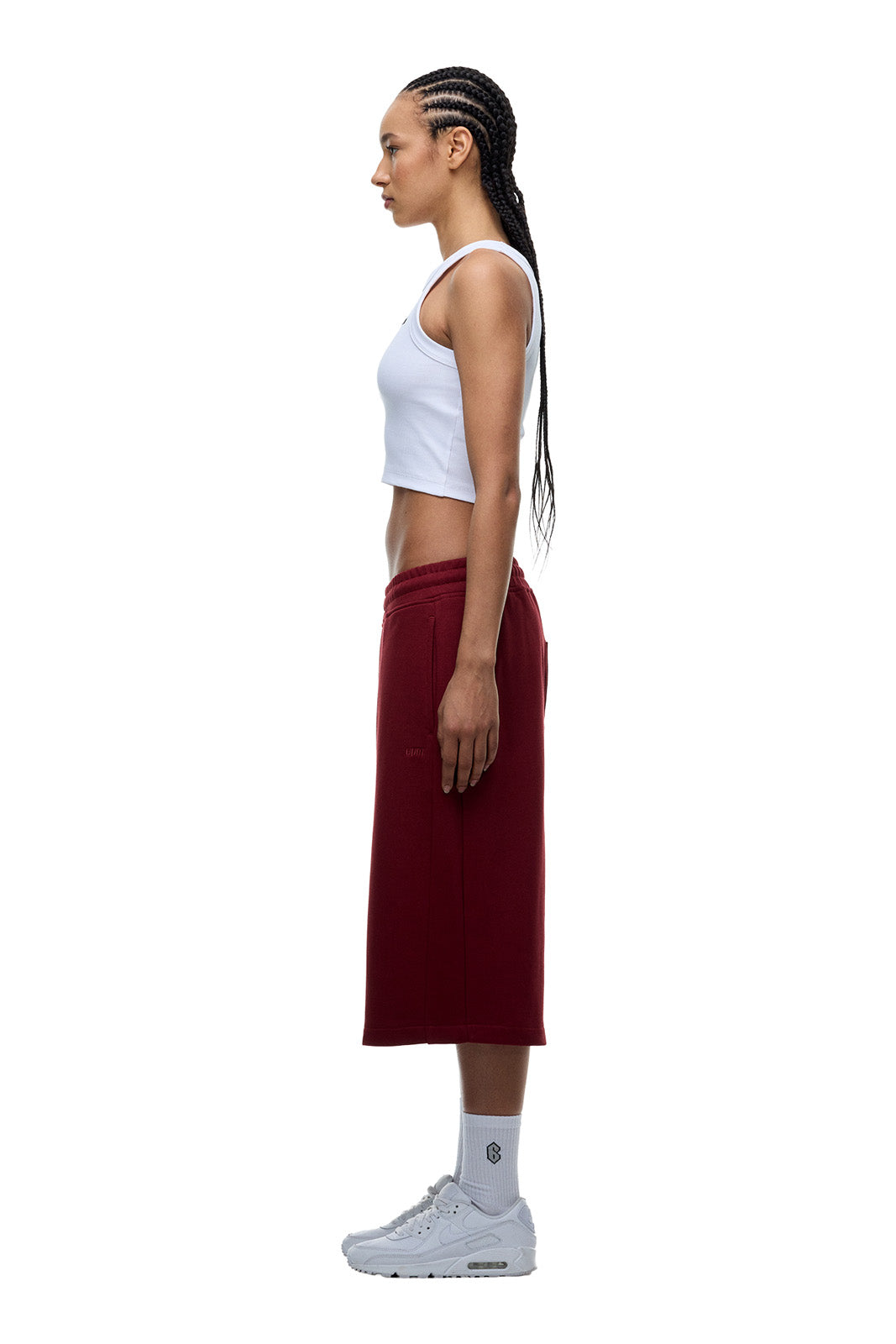 6PM+ LONG SHORTS WINE RED