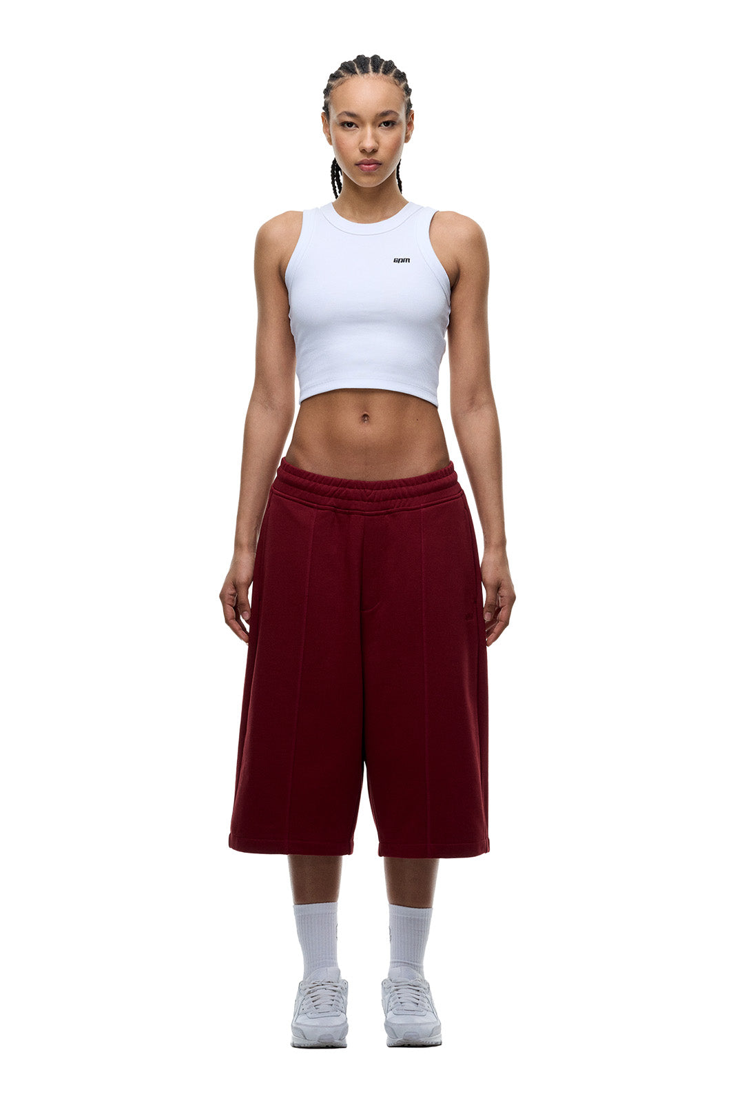 6PM+ LONG SHORTS WINE RED