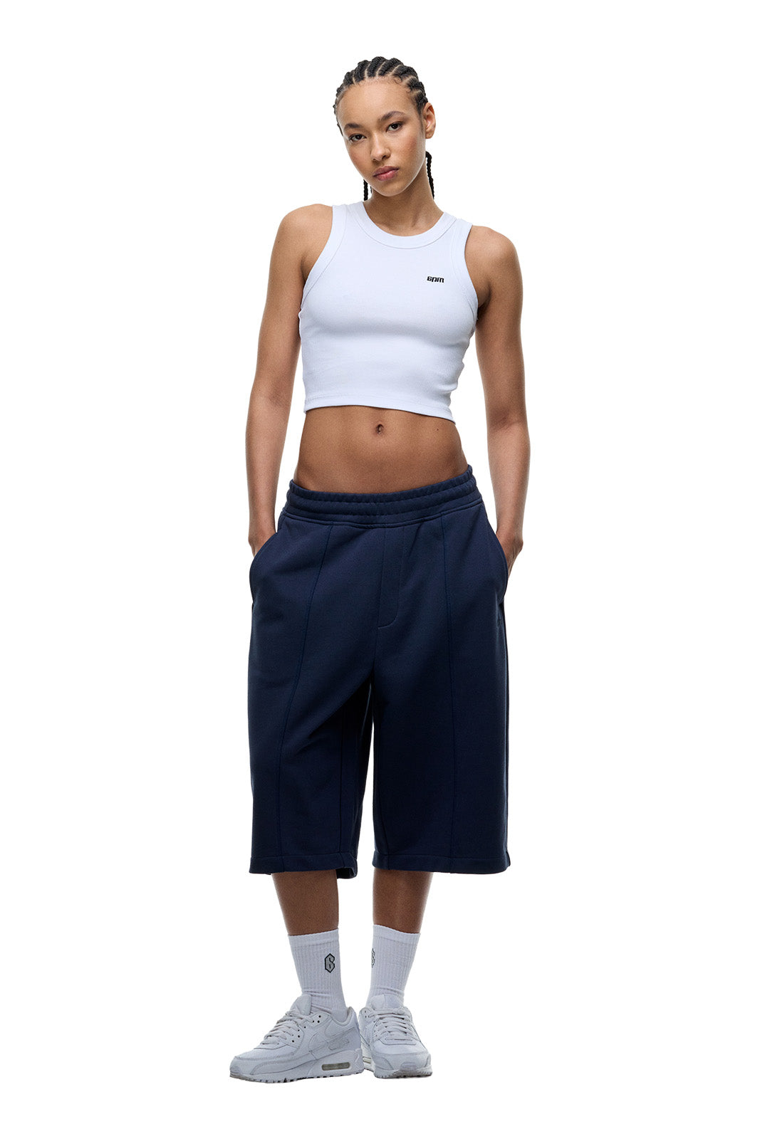 6PM+ LONG SHORTS NAVY