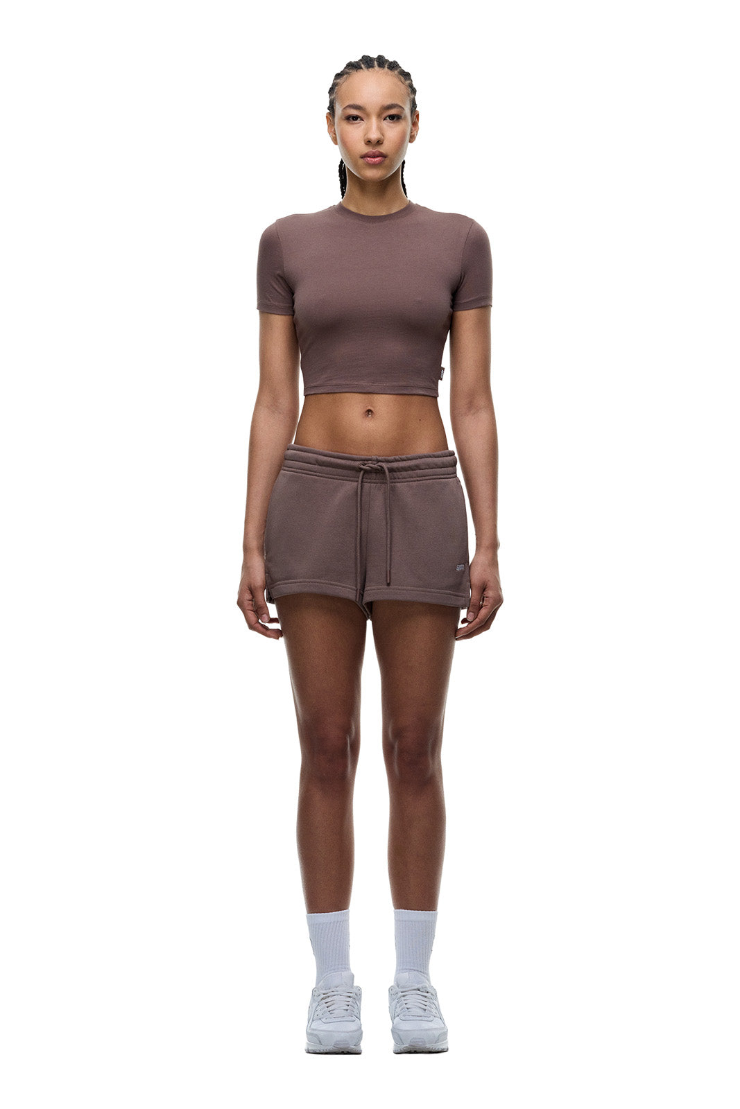 WMNS CROPPED T-SHIRT STONE BROWN