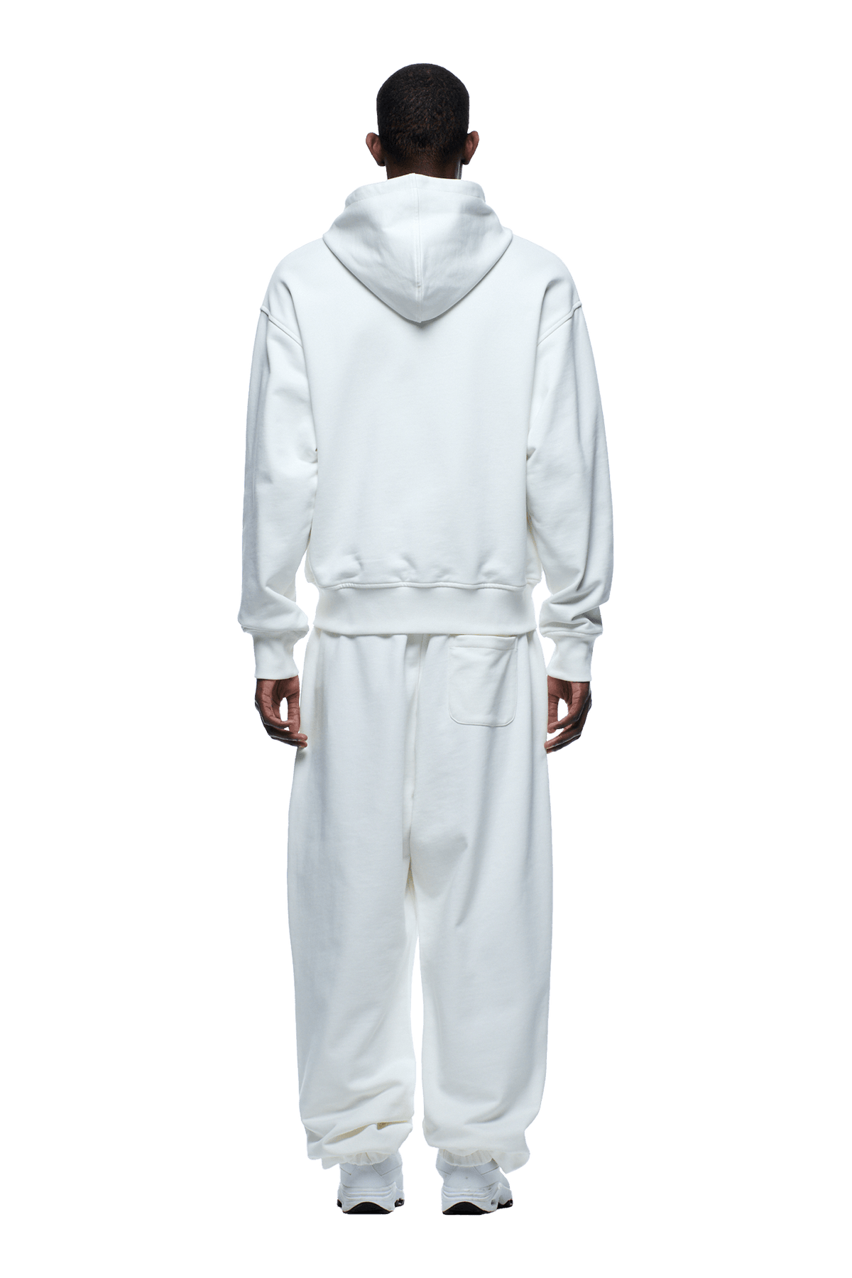WAFFLE LINED ZIP HOODIE COCONUT WHITE