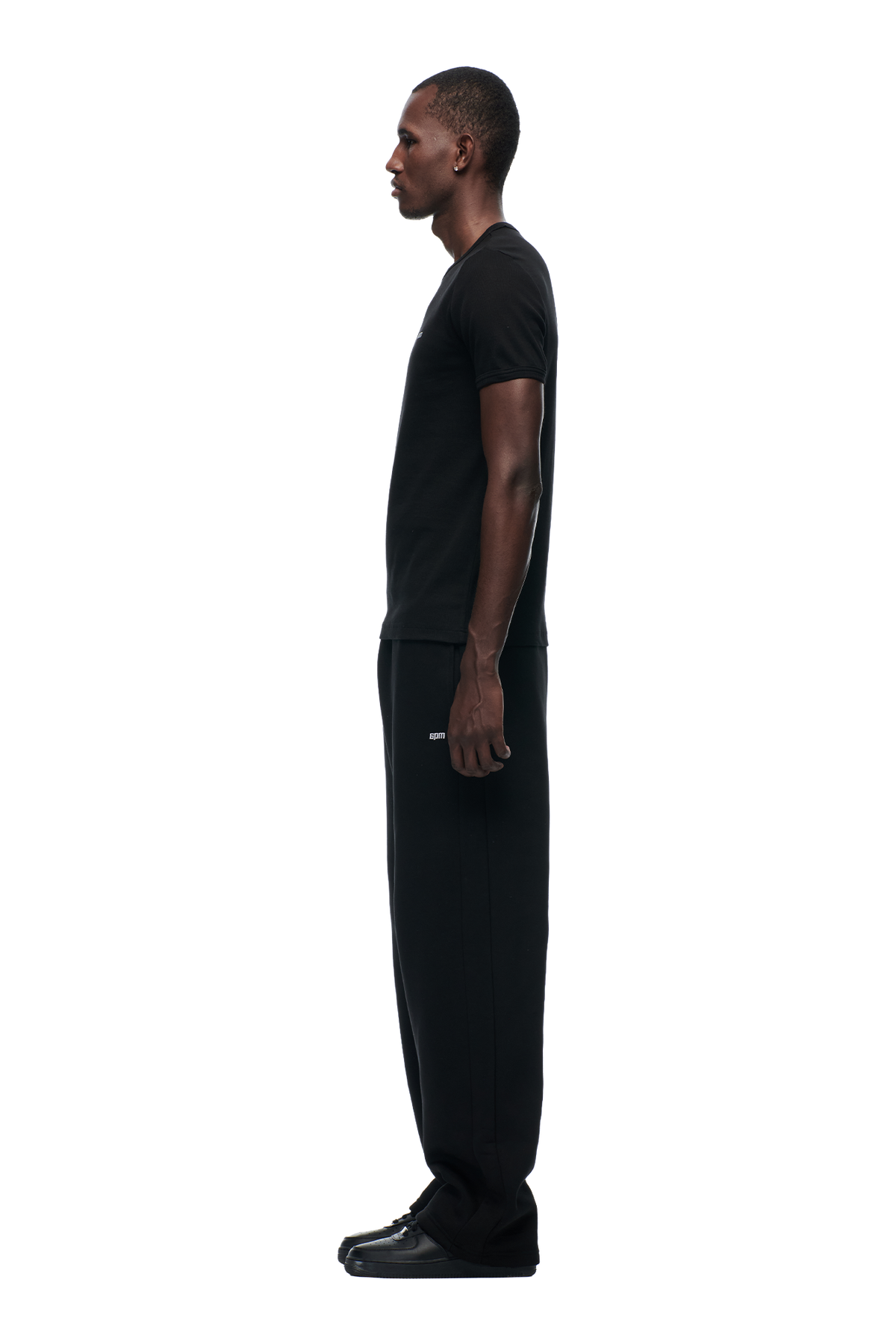 RIBBED SLIM FIT TEE BLACK