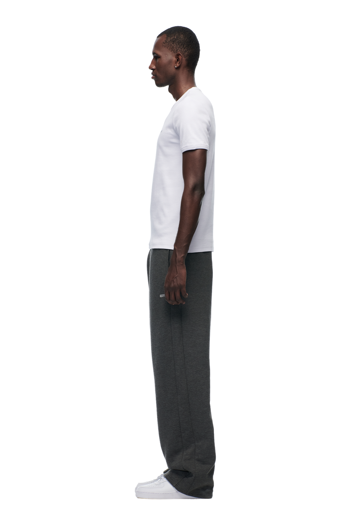 RIBBED SLIM FIT TEE WHITE