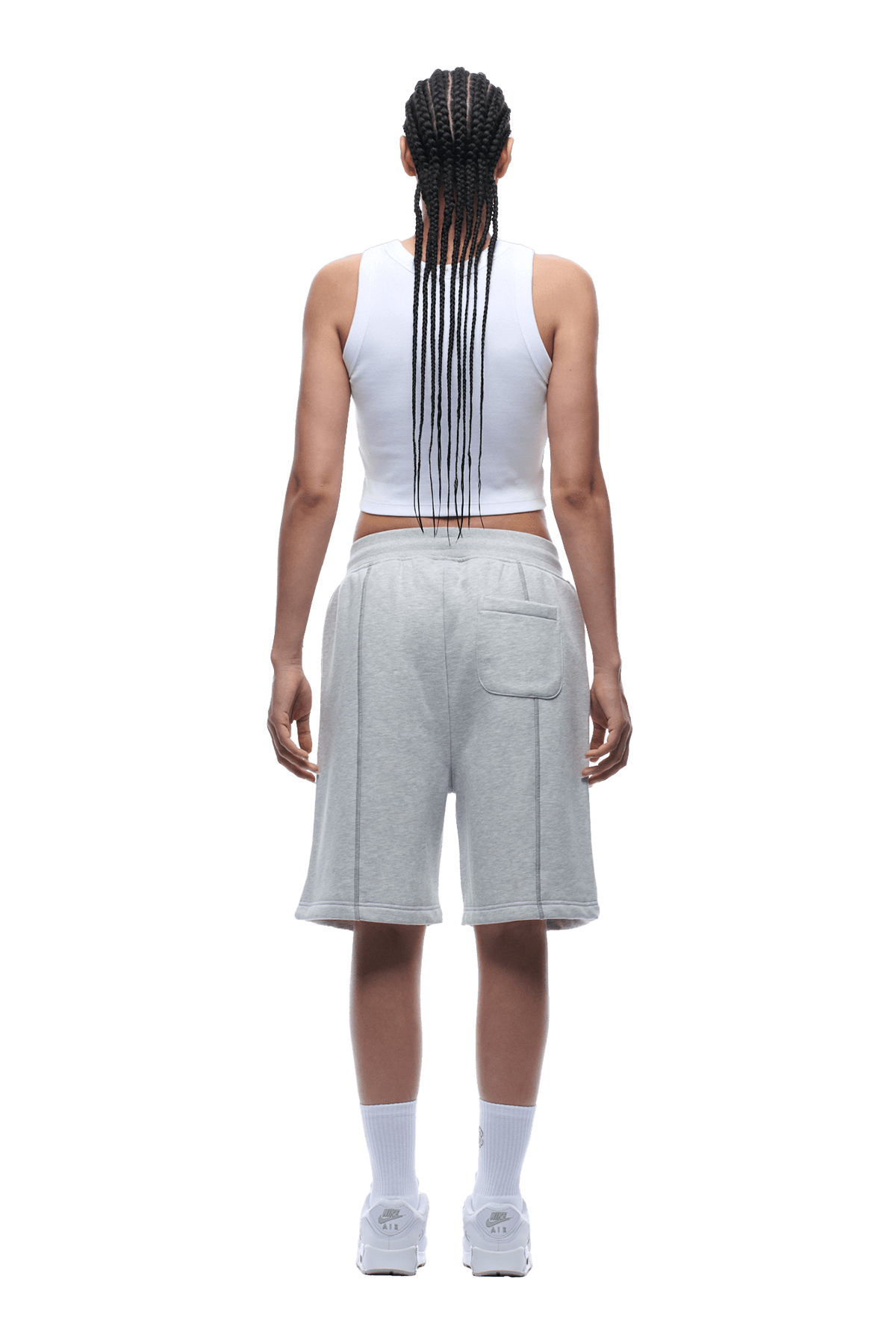 COVERLOCK SHORTS LIGHT GREY MELANGE