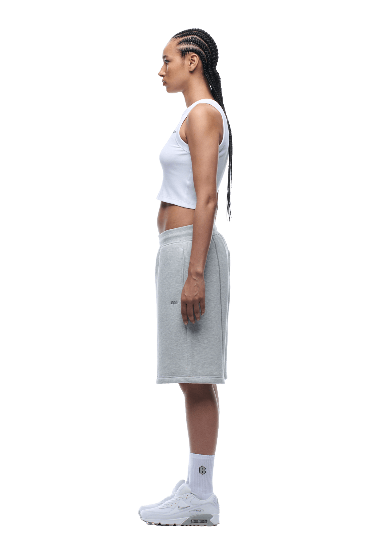COVERLOCK SHORTS LIGHT GREY MELANGE