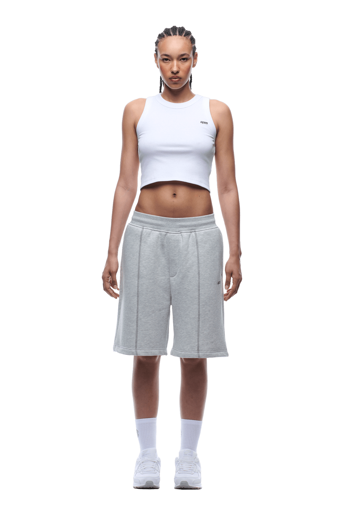 COVERLOCK SHORTS LIGHT GREY MELANGE