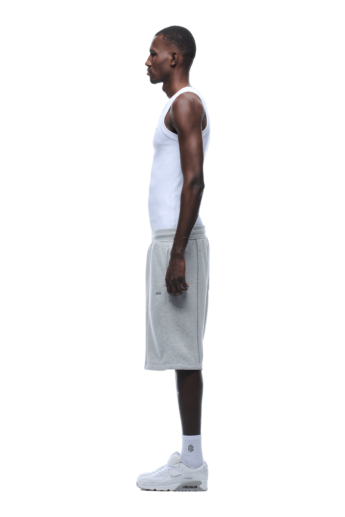 COVERLOCK SHORTS LIGHT GREY MELANGE