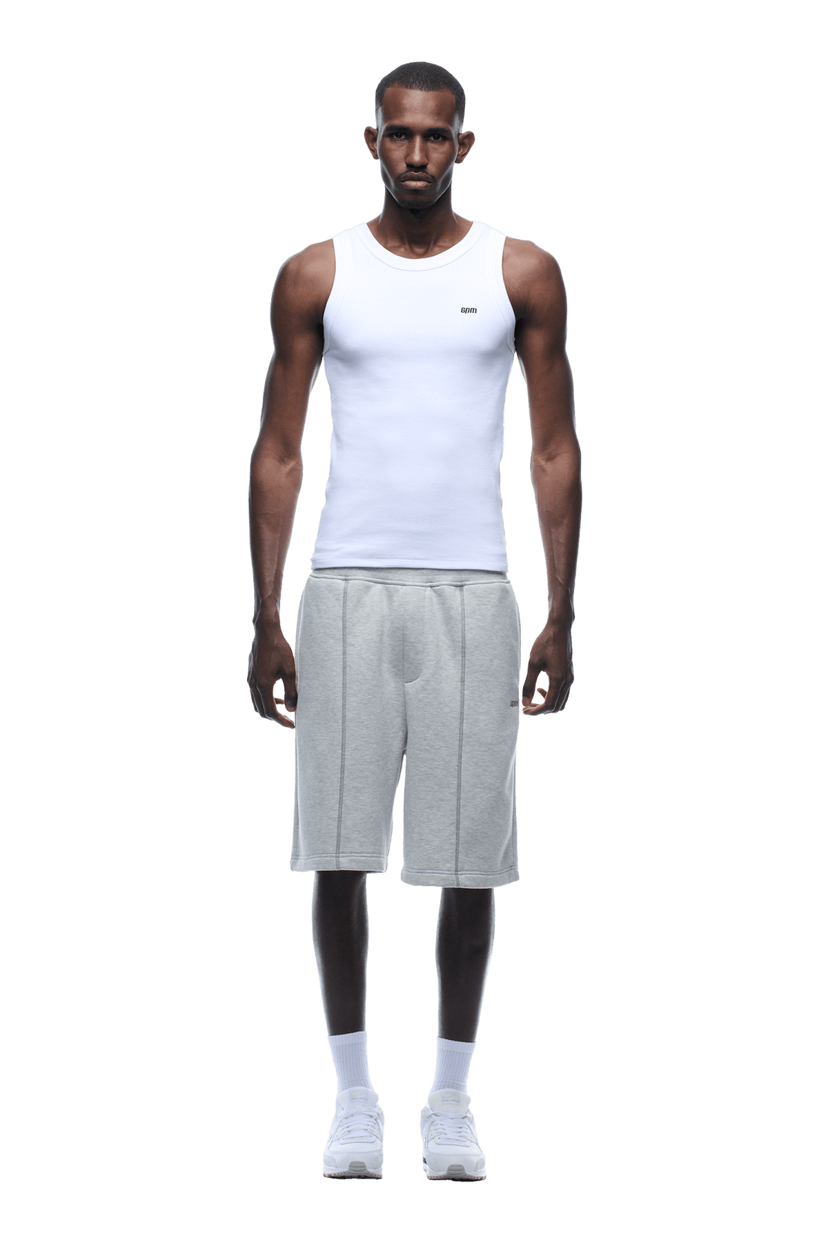 COVERLOCK SHORTS LIGHT GREY MELANGE