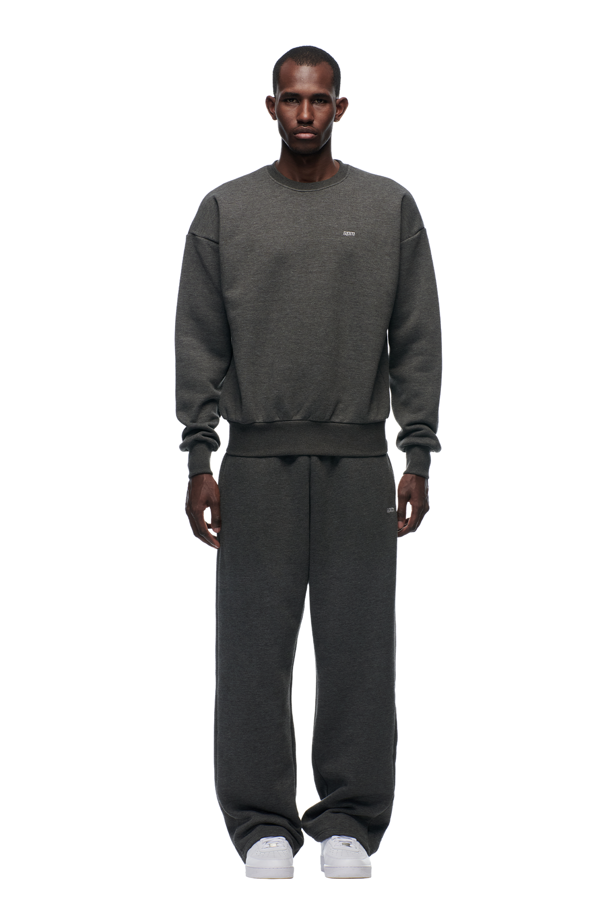 CREWNECK DARK GREY MELANGE