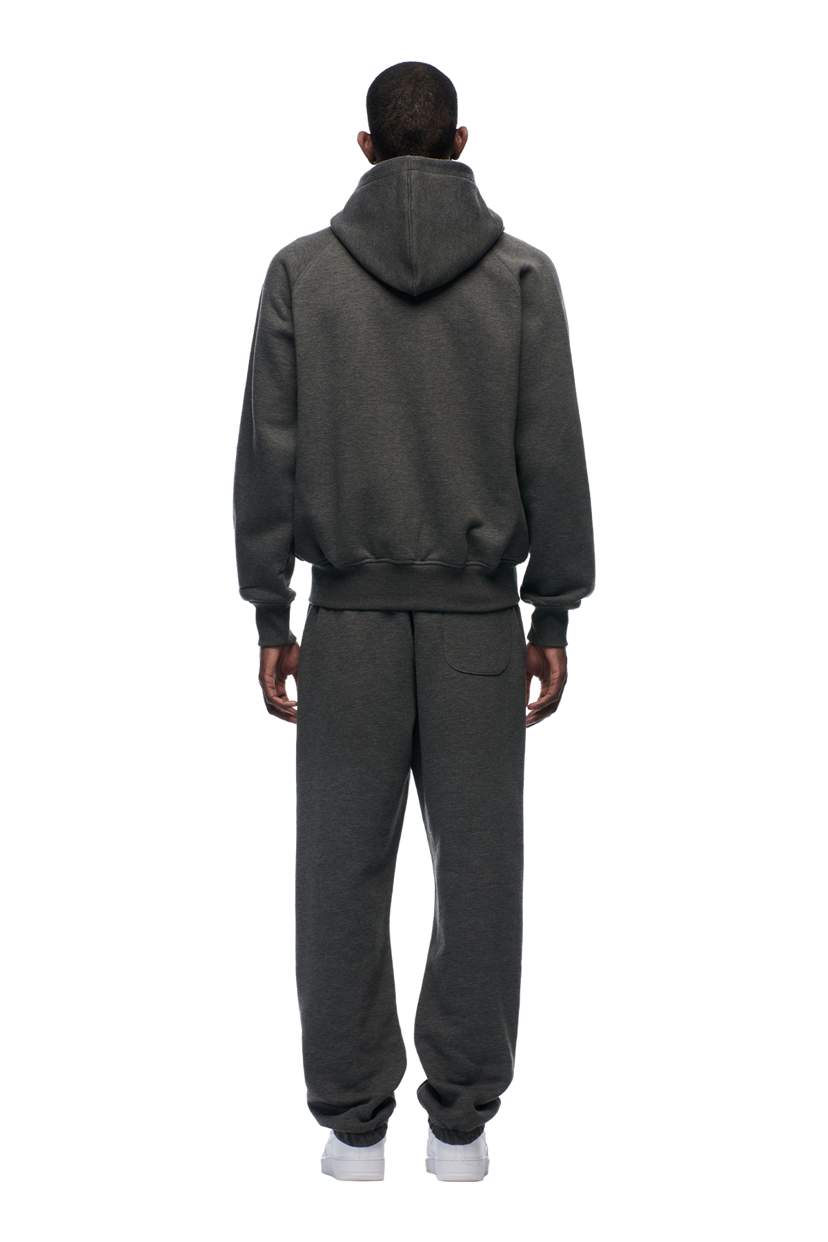 ZIP HOODIE DARK GREY MELANGE
