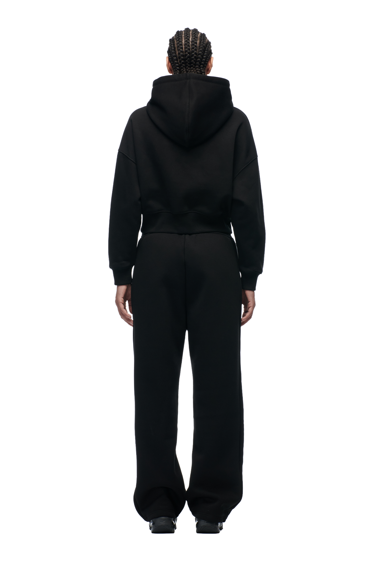 WMNS CROPPED HOODIE BLACK