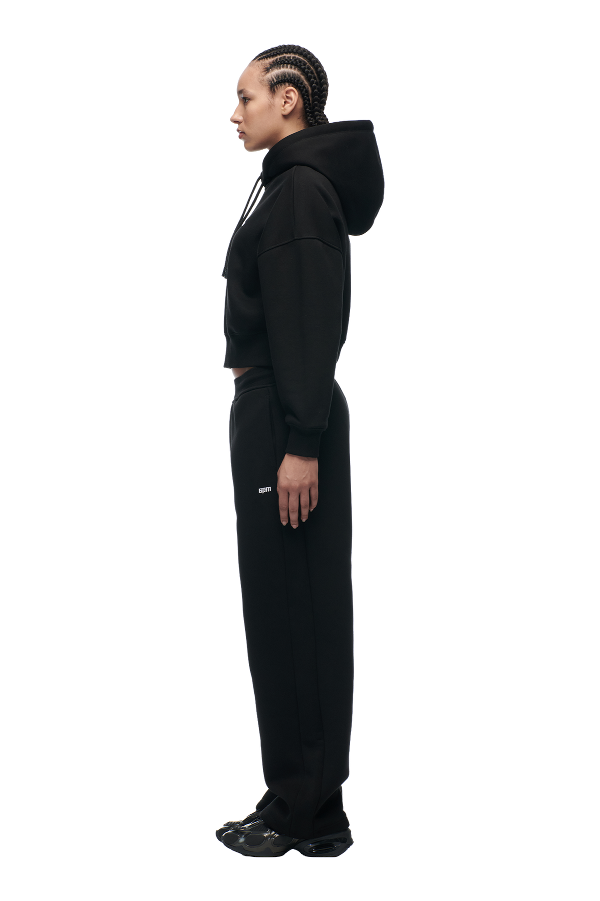 WMNS CROPPED HOODIE BLACK
