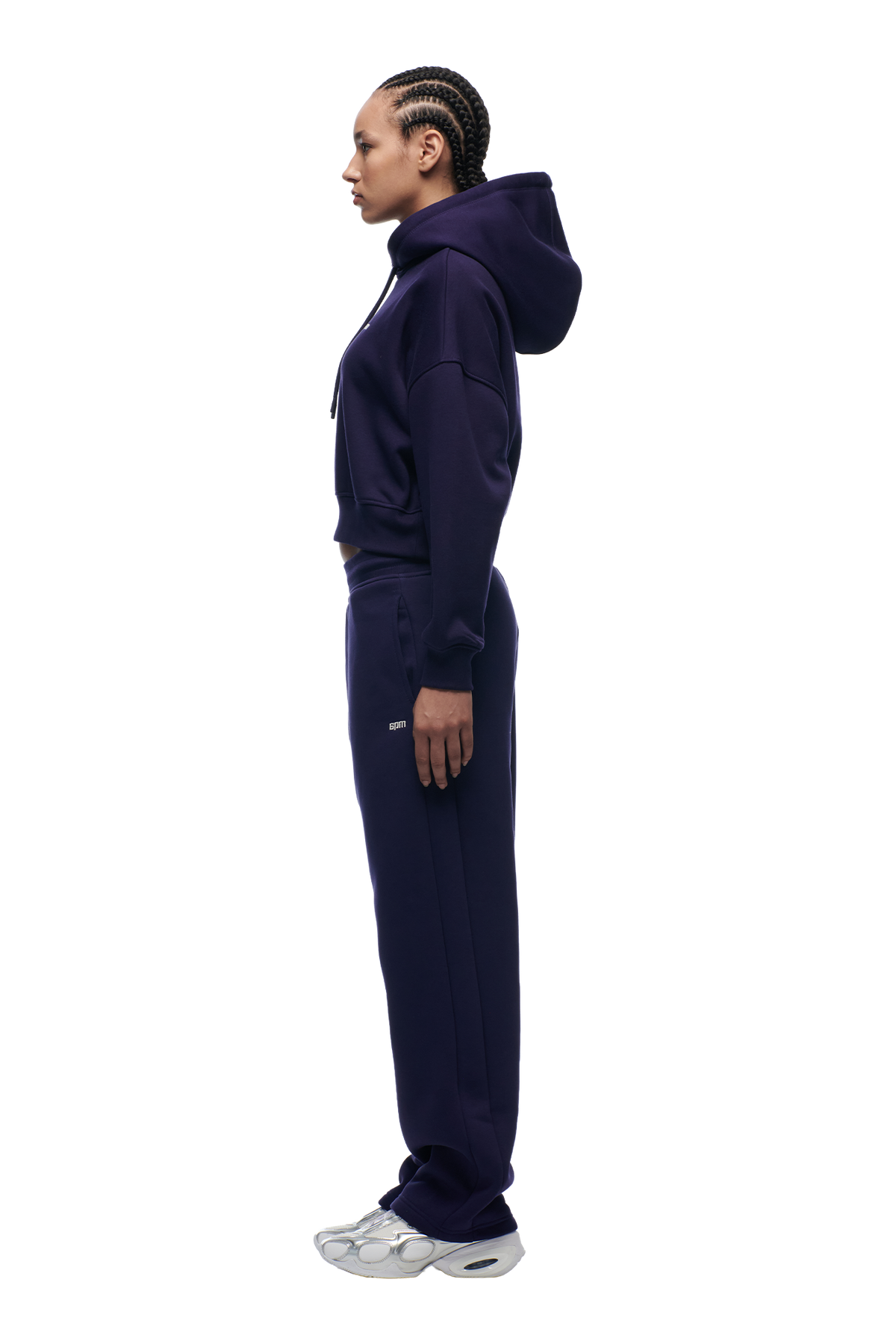 WMNS CROPPED HOODIE ORBIT BLUE