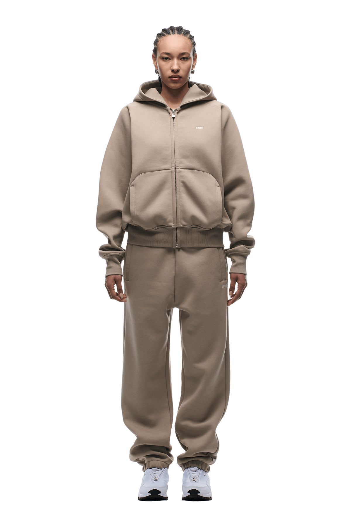 ZIP HOODIE MOCCA CREAM