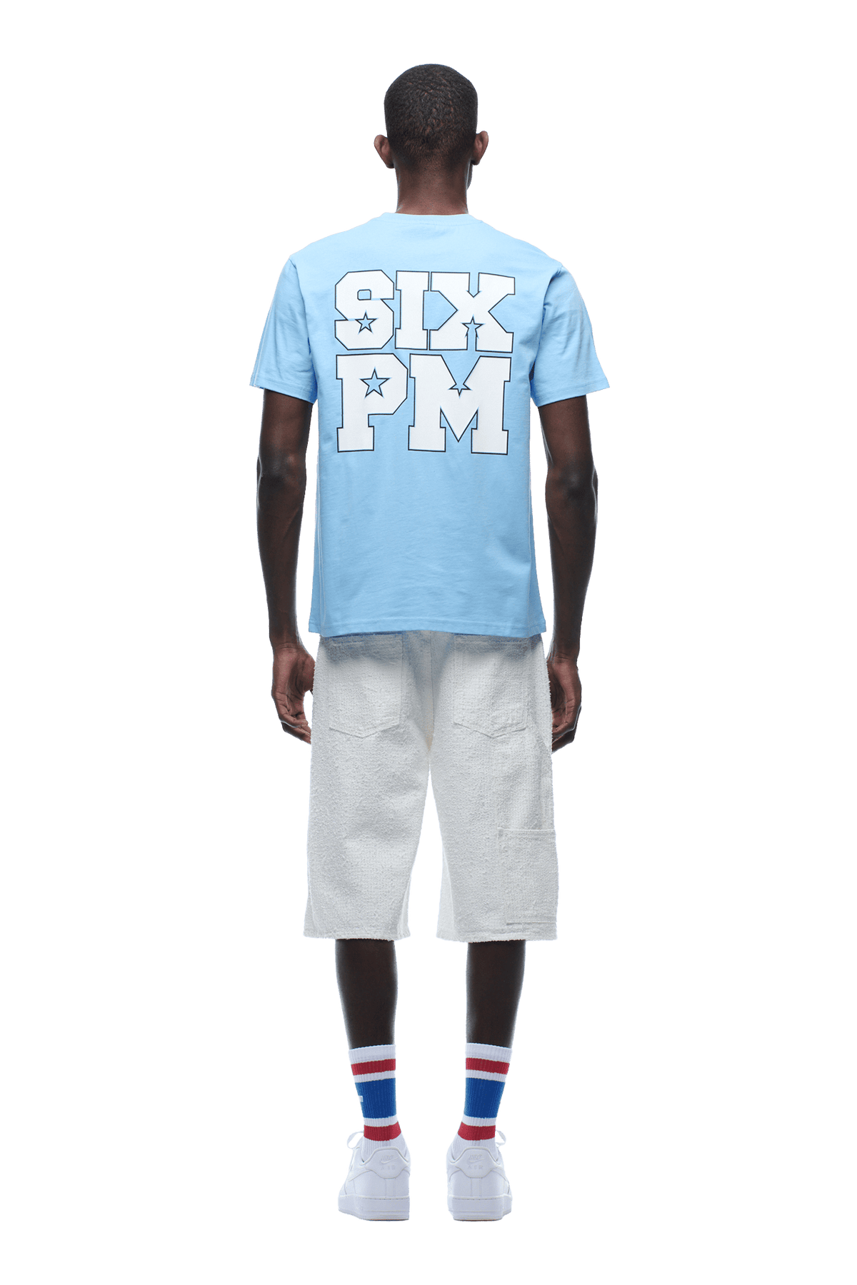 COLLEGE STAR TEE BLUE