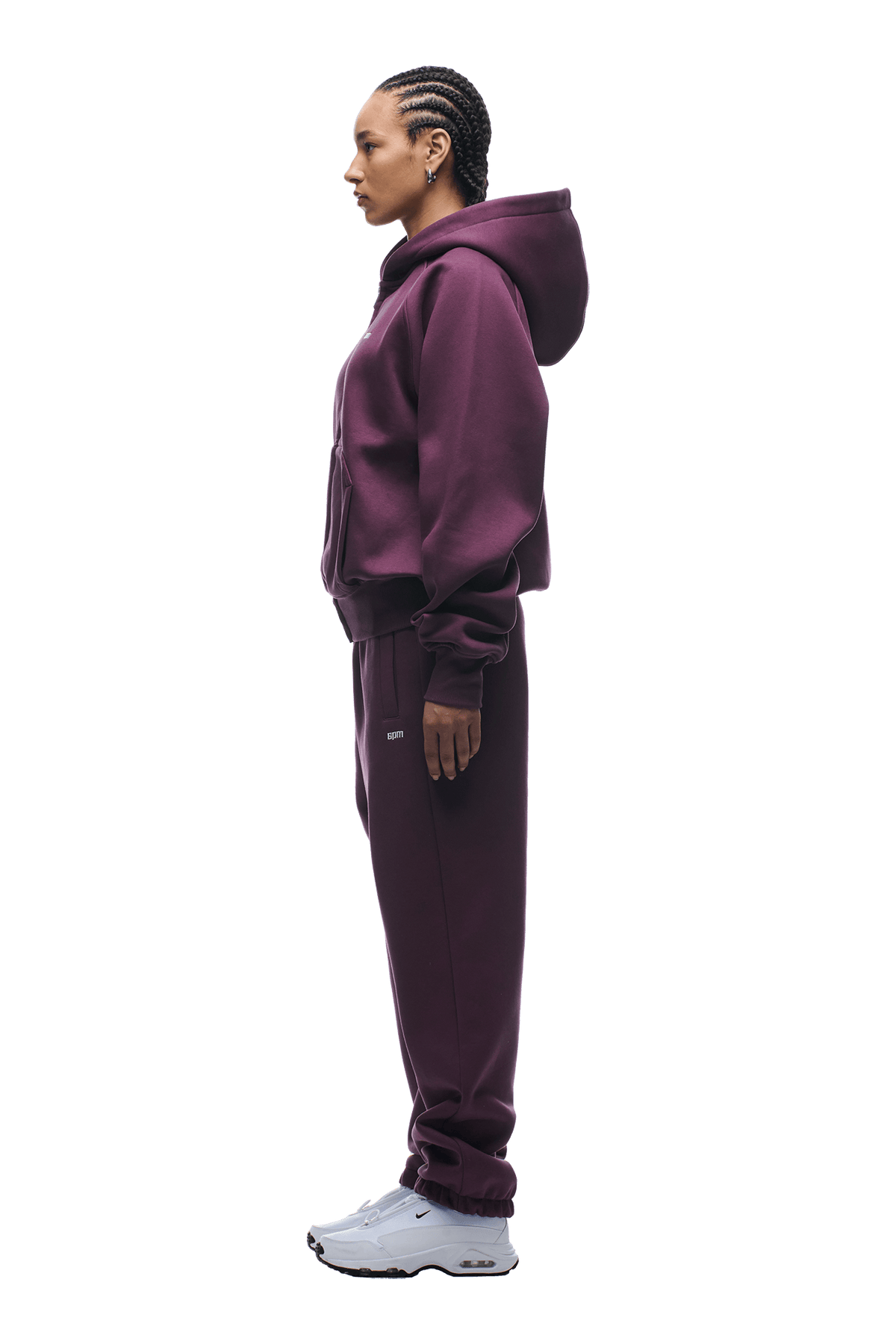 ZIP HOODIE PLUM