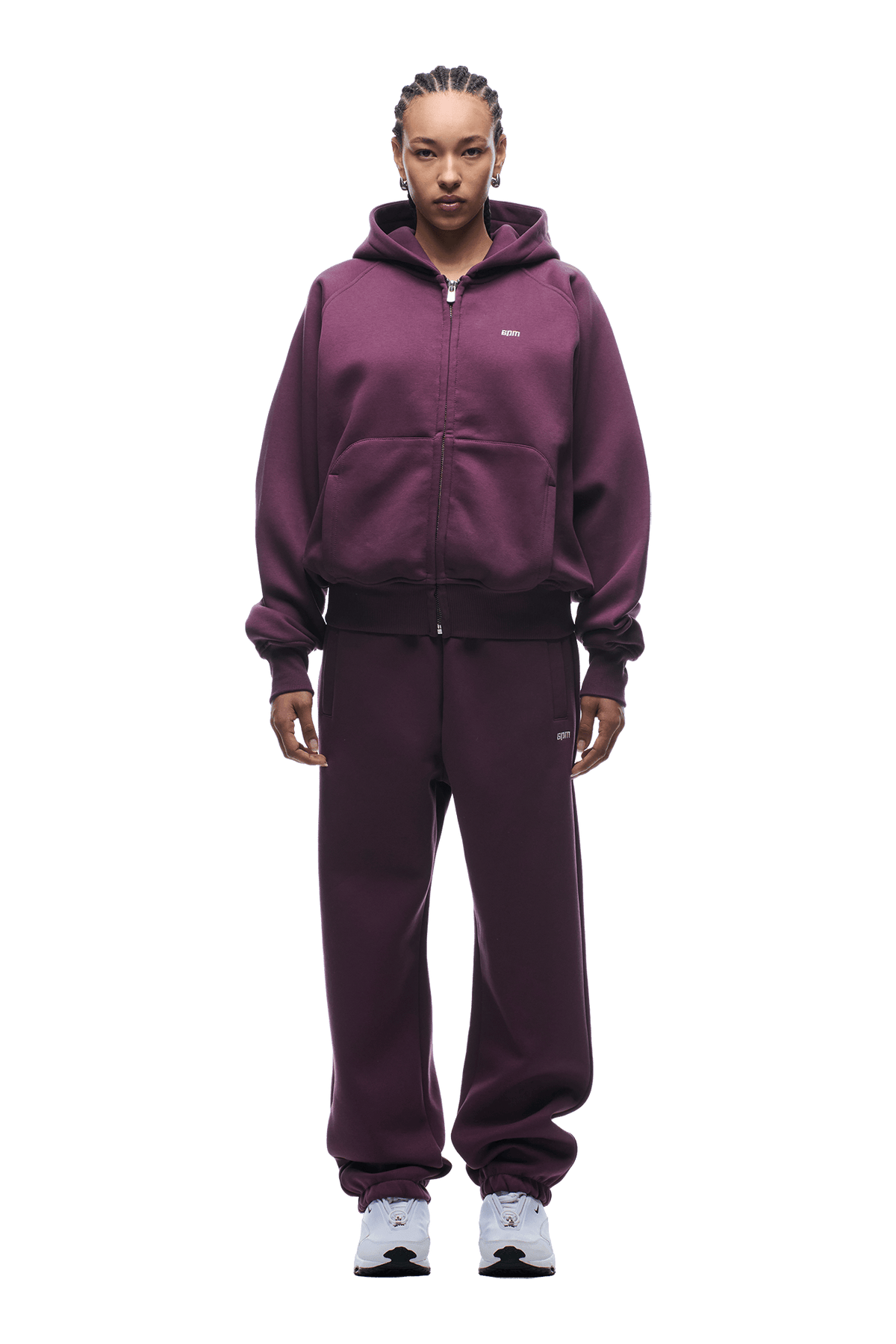 ZIP HOODIE PLUM