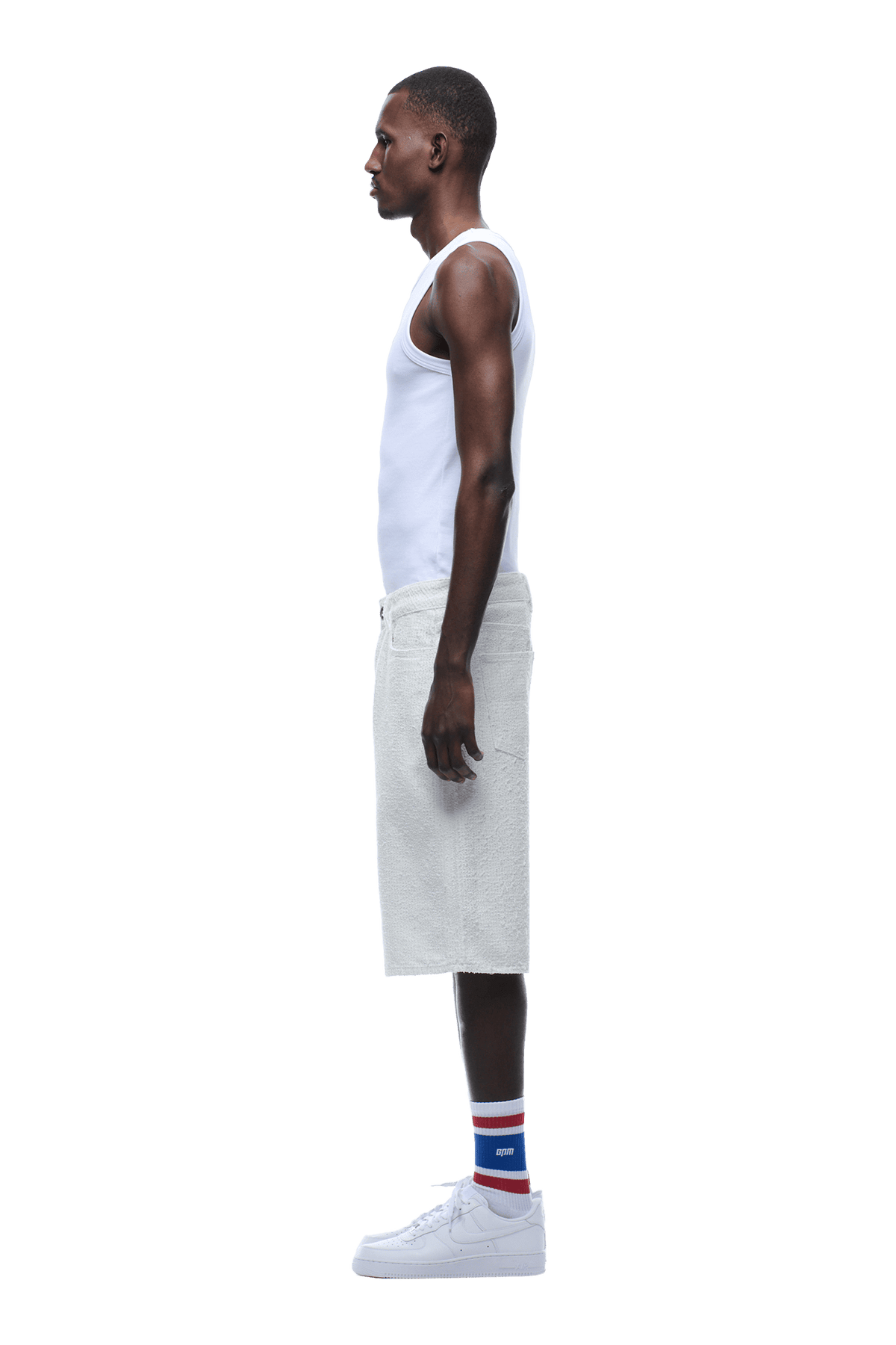 NEEDLEPUNCH CARPENTER SHORTS WHITE