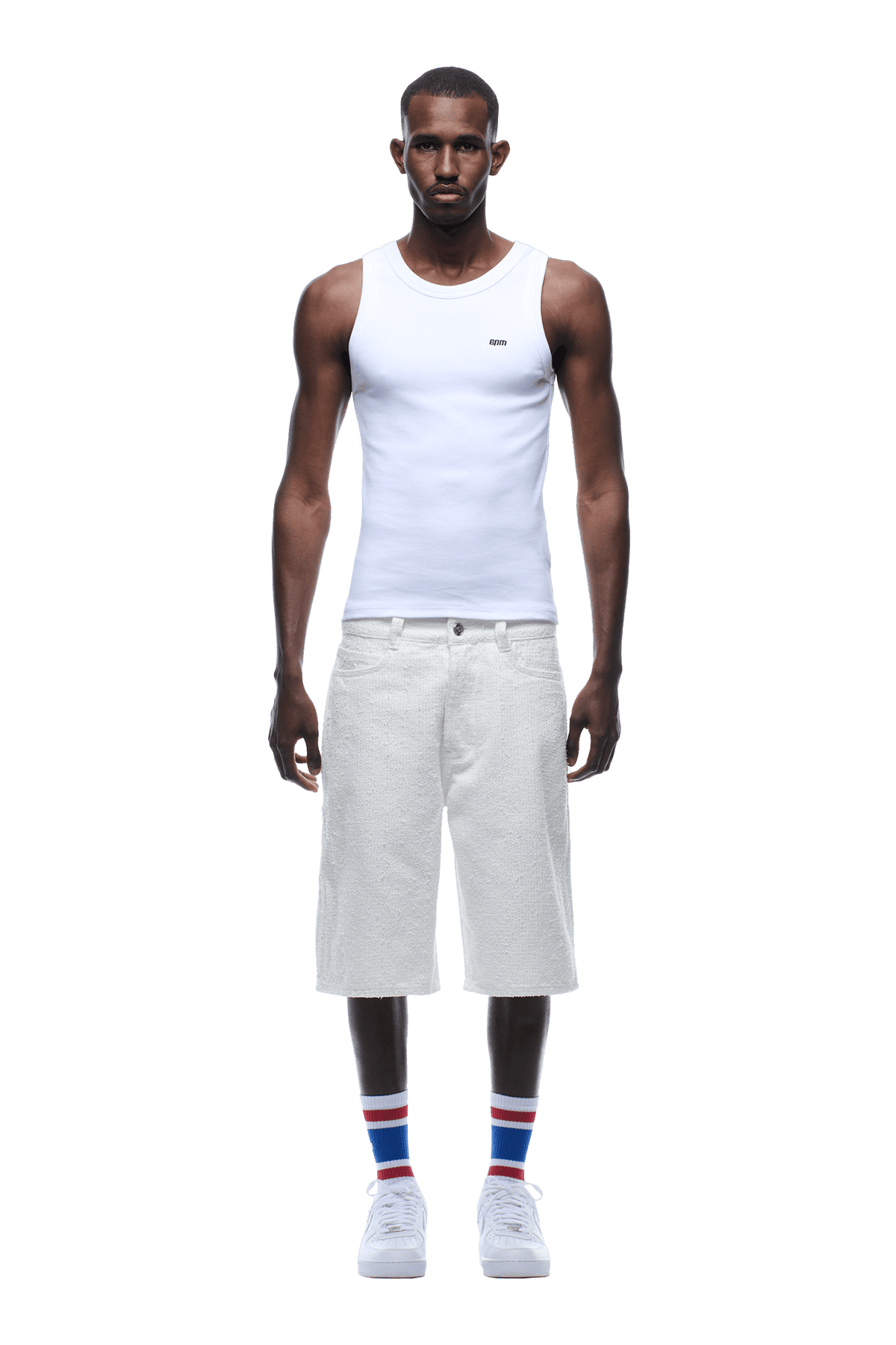 NEEDLEPUNCH CARPENTER SHORTS WHITE