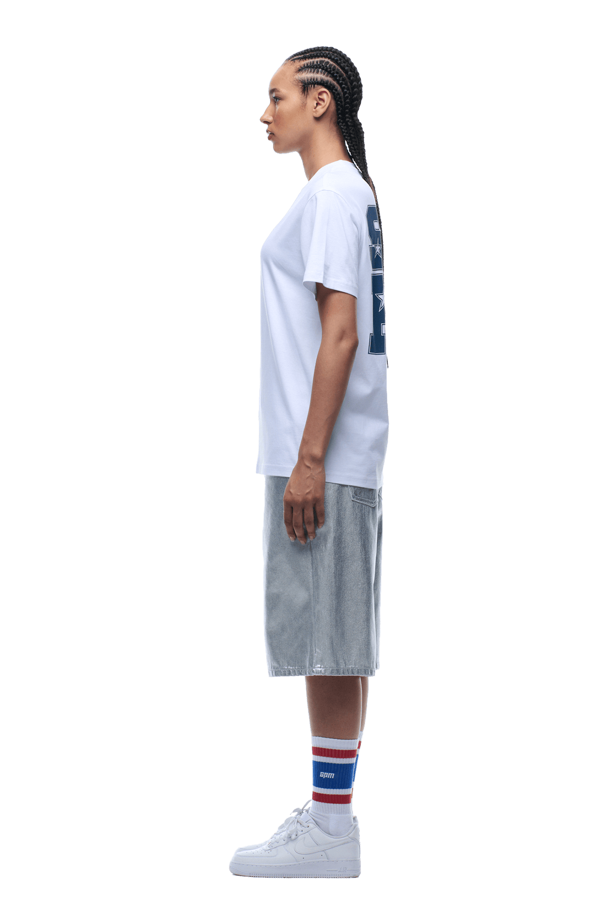 COLLEGE STAR TEE WHITE