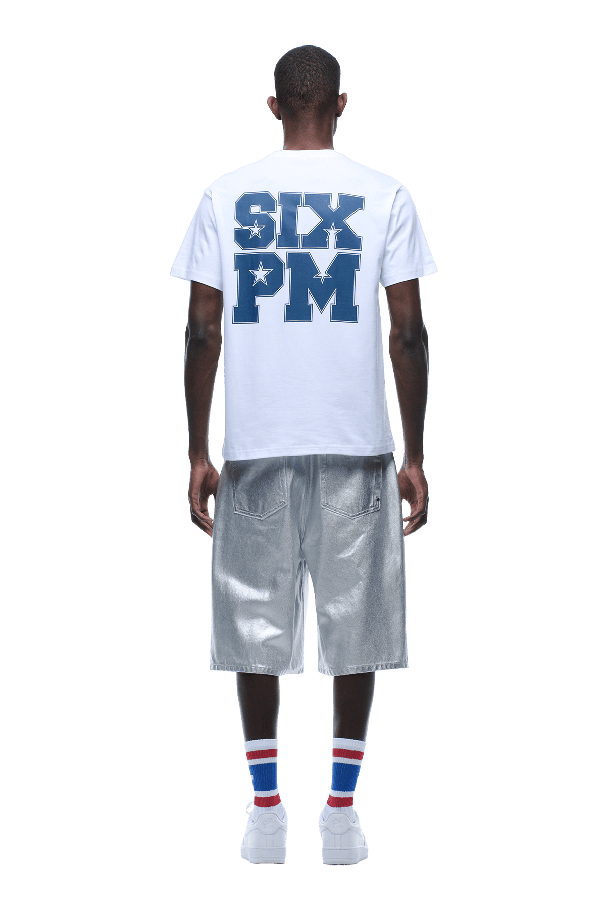 COLLEGE STAR TEE WHITE