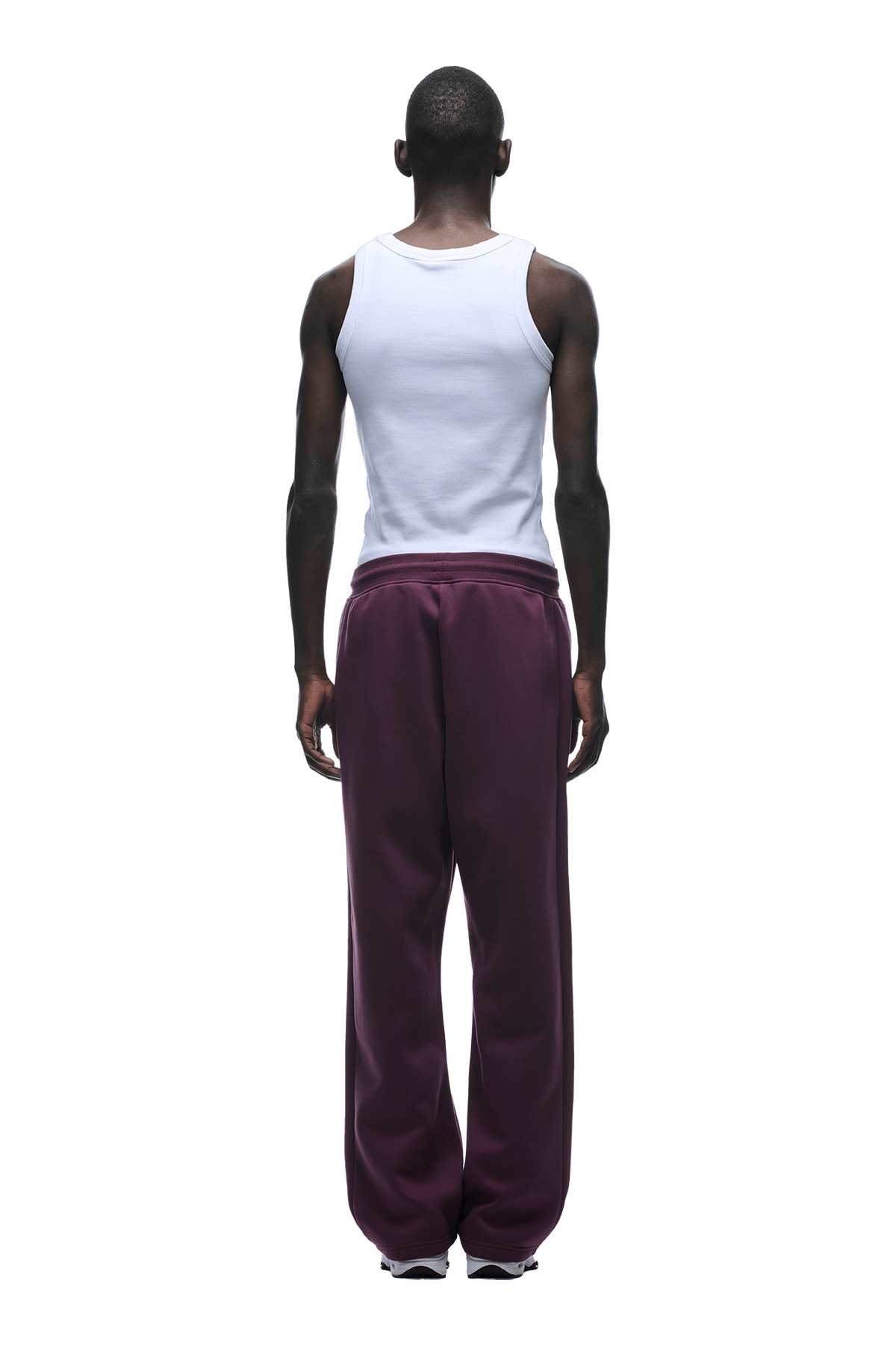 OPEN LEG JOGGER PLUM