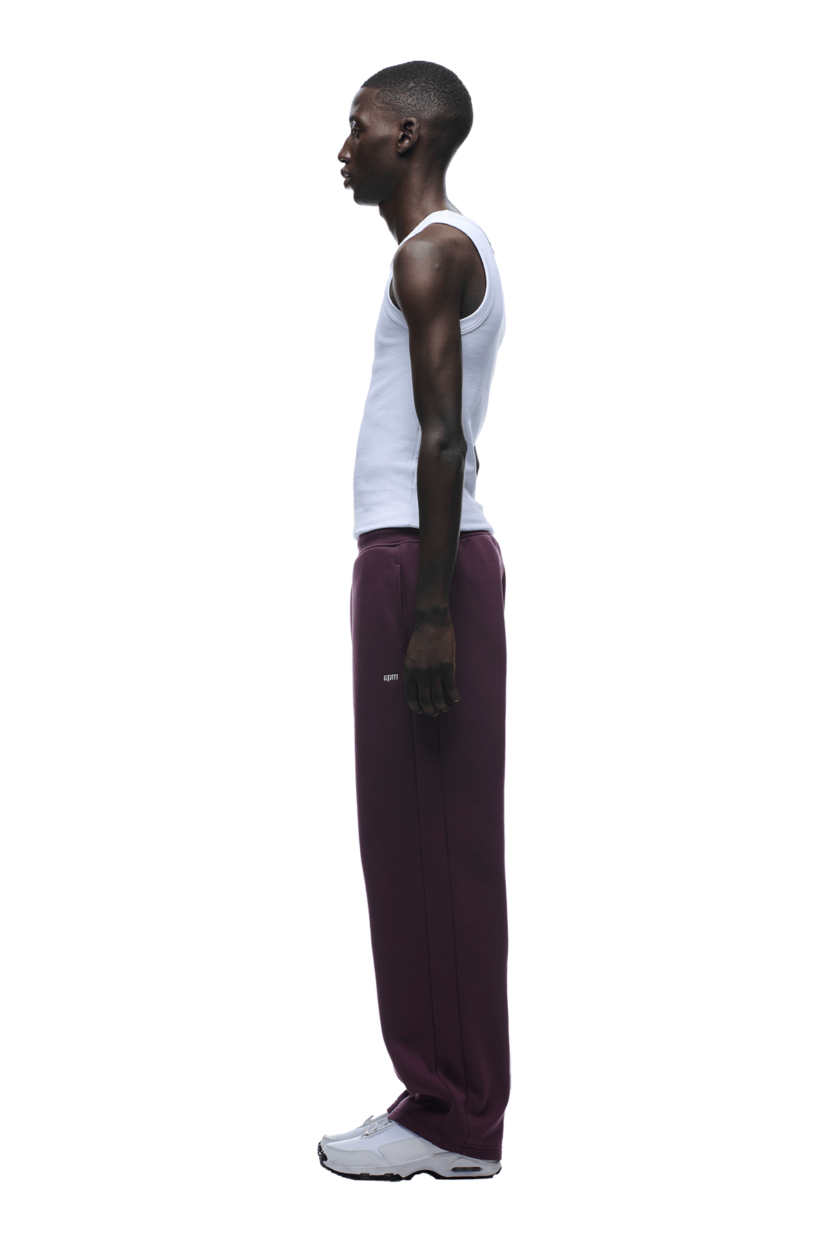 OPEN LEG JOGGER PLUM