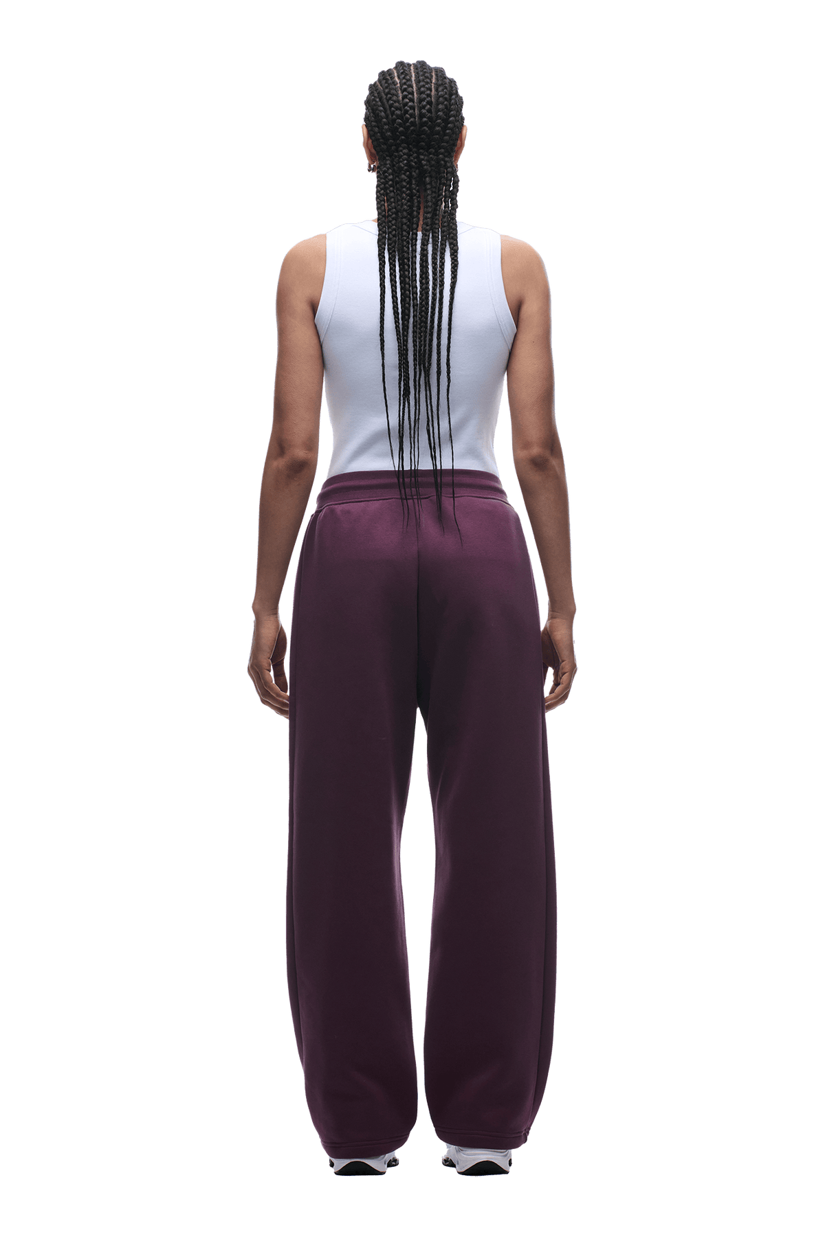 OPEN LEG JOGGER PLUM