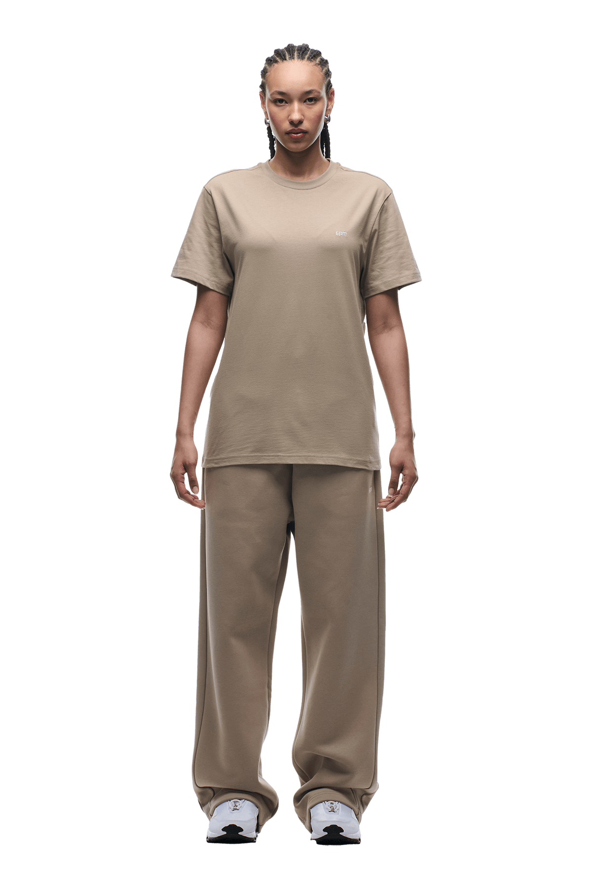 T-SHIRT REGULAR FIT MOCCA CREAM