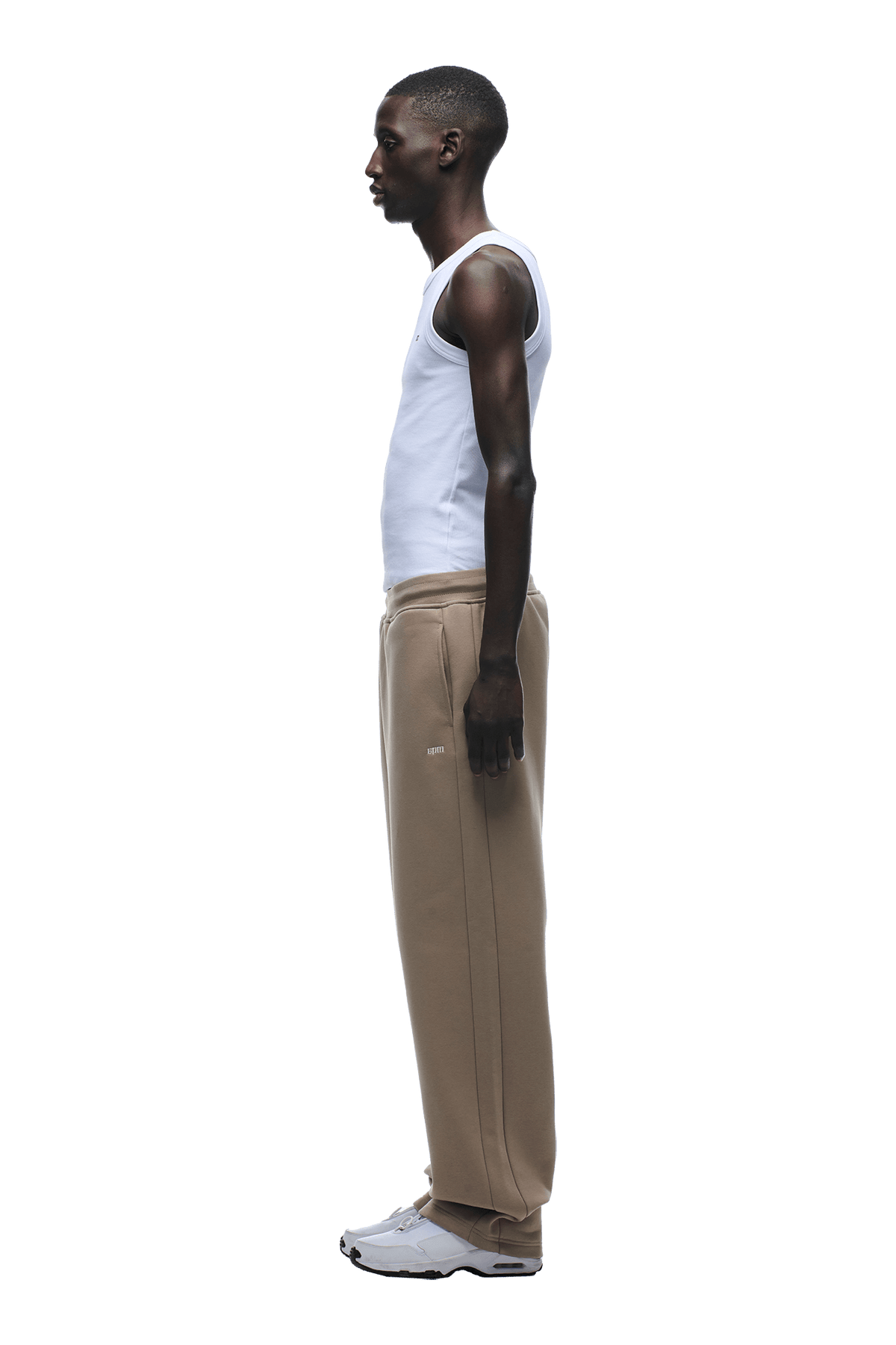 OPEN LEG JOGGER MOCCA CREAM