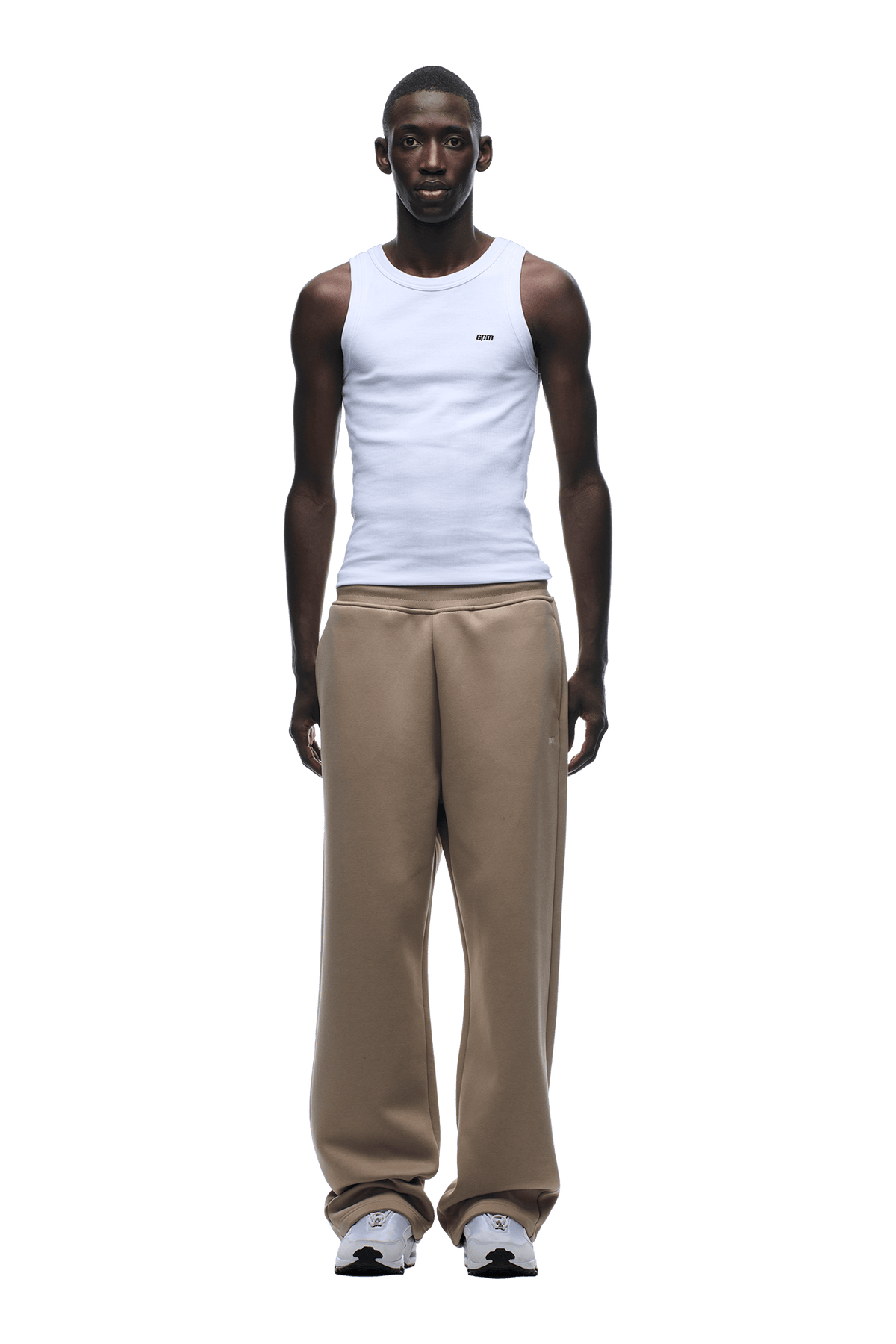 OPEN LEG JOGGER MOCCA CREAM