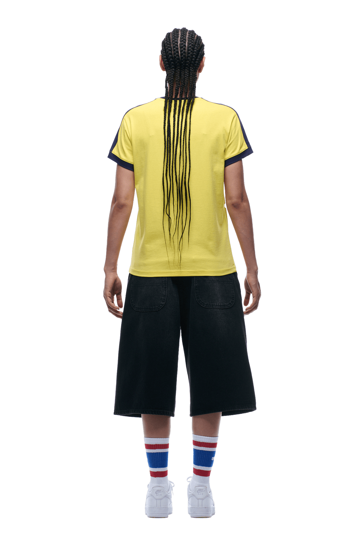 SLIM FIT RINGER TEE YELLOW