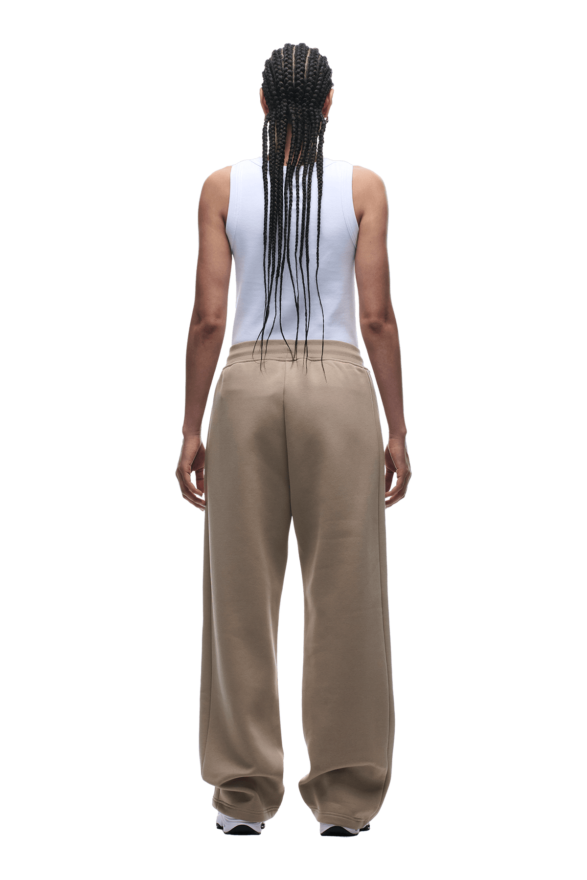OPEN LEG JOGGER MOCCA CREAM