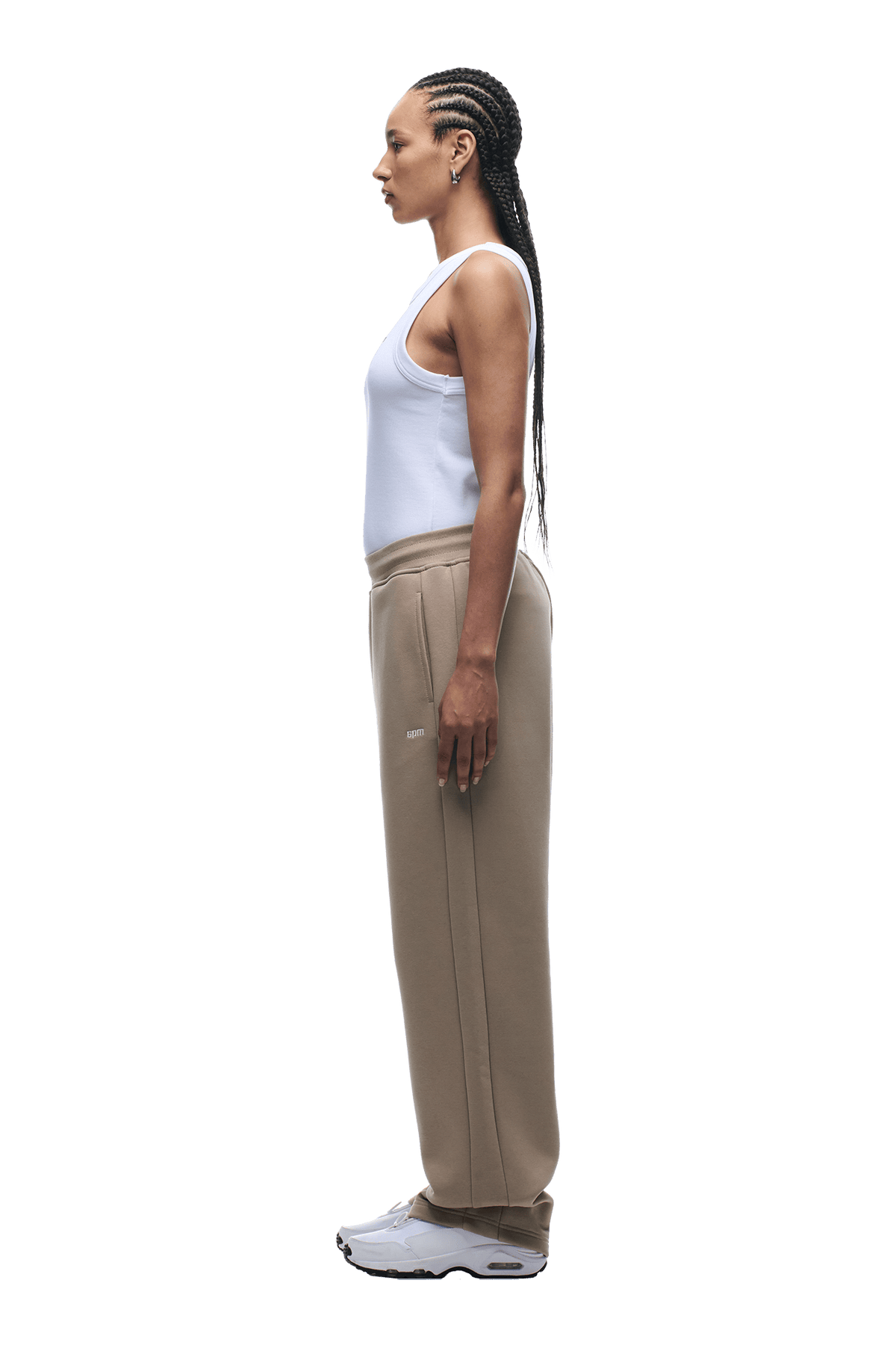 OPEN LEG JOGGER MOCCA CREAM