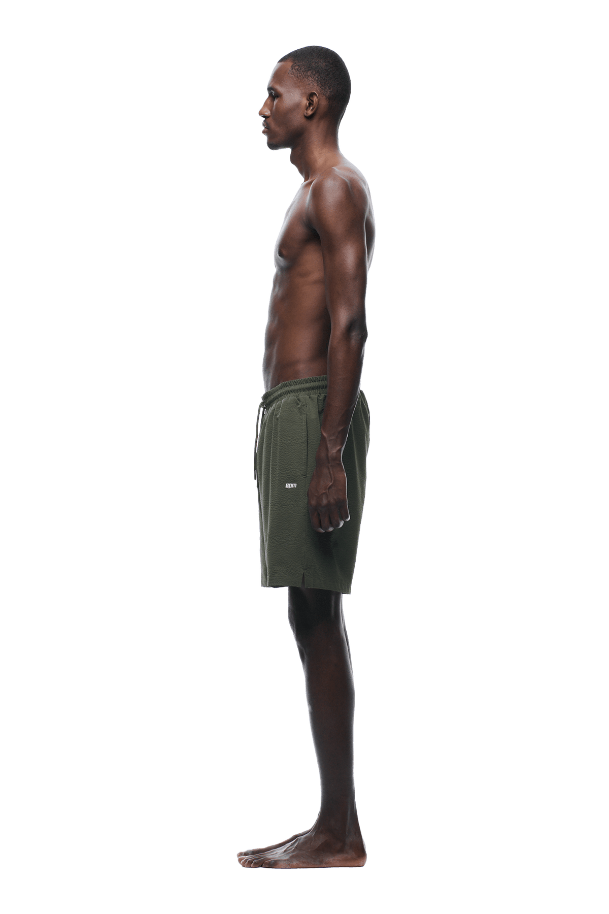 SEERSUCKER SWIM SHORTS OLIVE