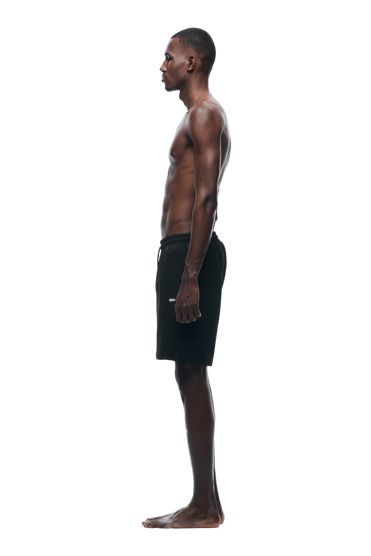 SEERSUCKER SWIM SHORTS BLACK