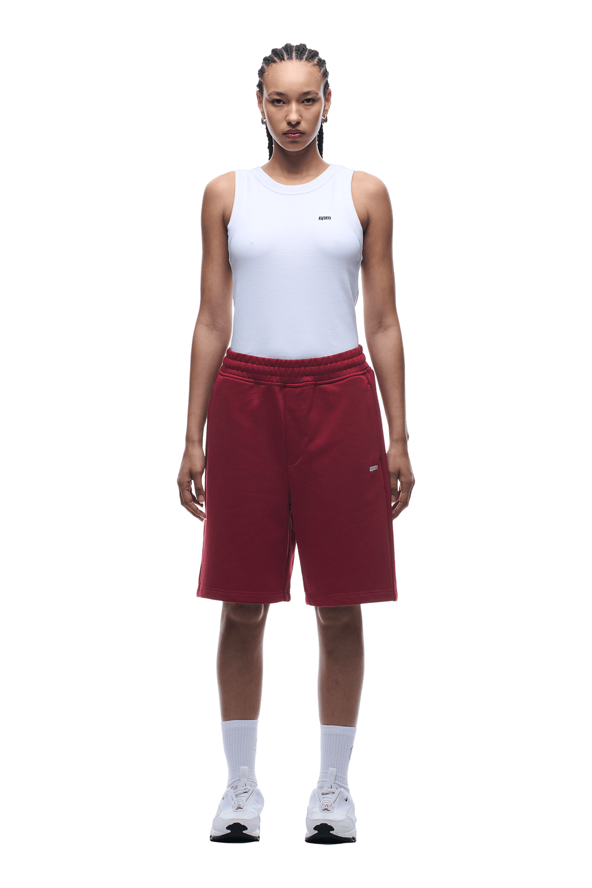 6PM+ SHORTS WINE RED