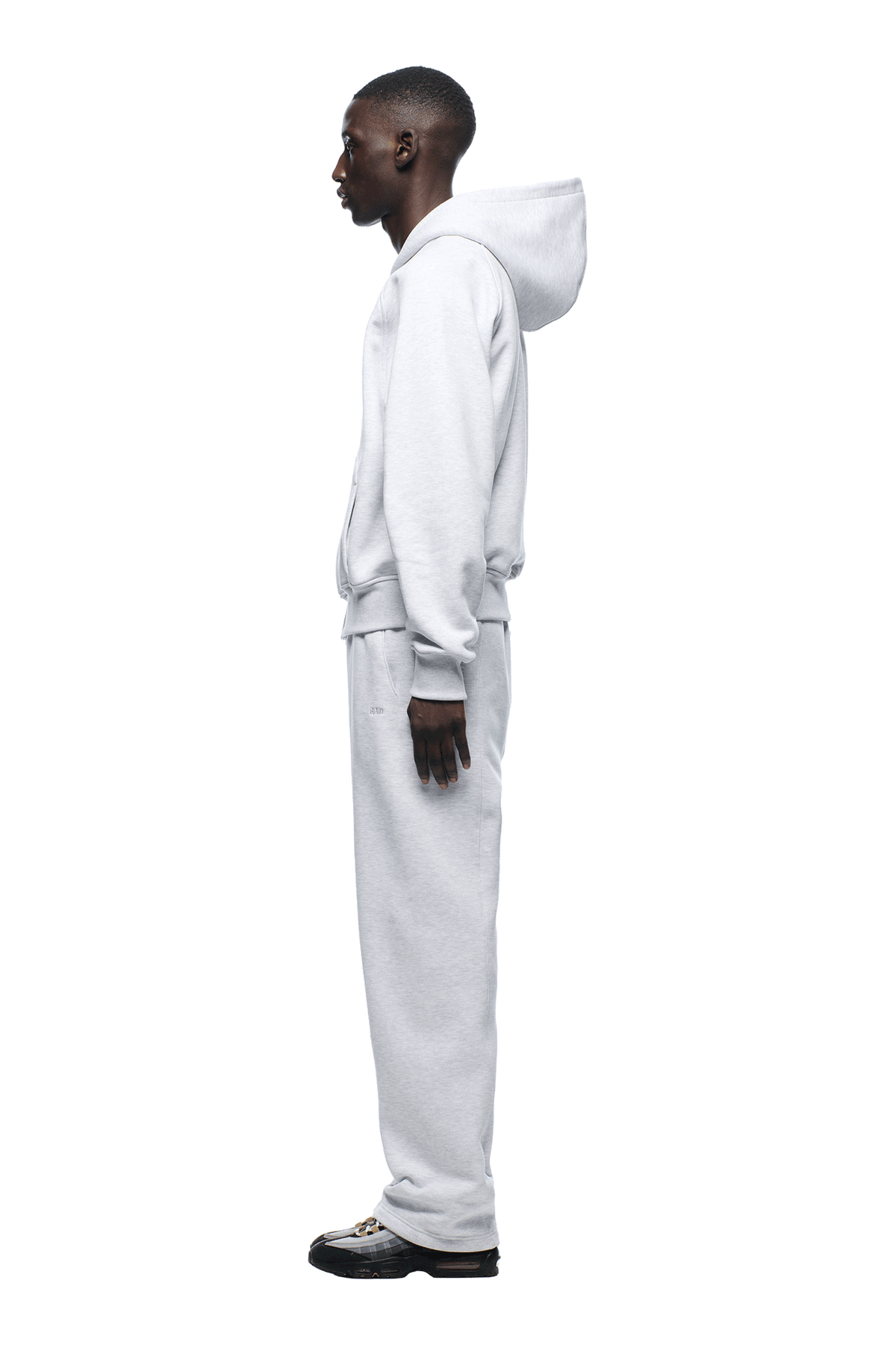 6PM+ SLIM ZIP HOODIE LIGHT GREY