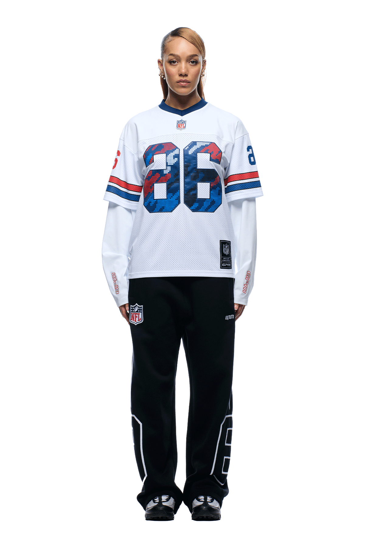 NFL LAYERED MESH LONGSLEEVE WHITE