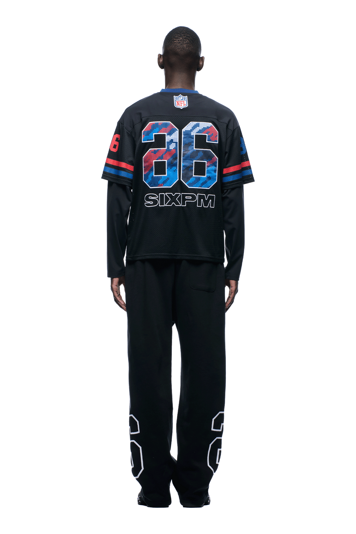 NFL LAYERED MESH LONGSLEEVE BLACK