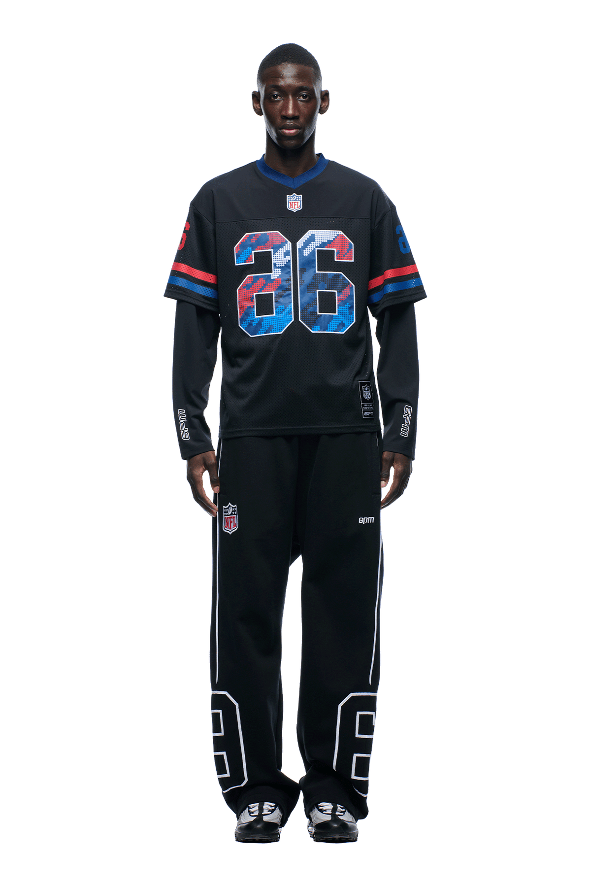 NFL LAYERED MESH LONGSLEEVE BLACK