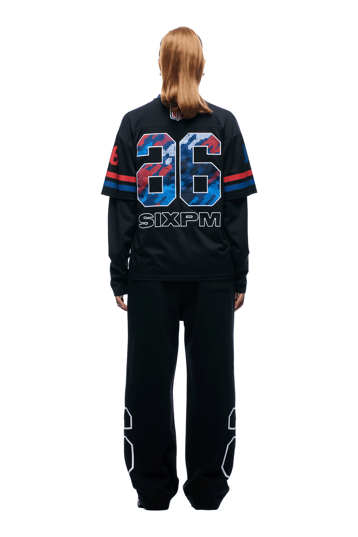 NFL LAYERED MESH LONGSLEEVE BLACK