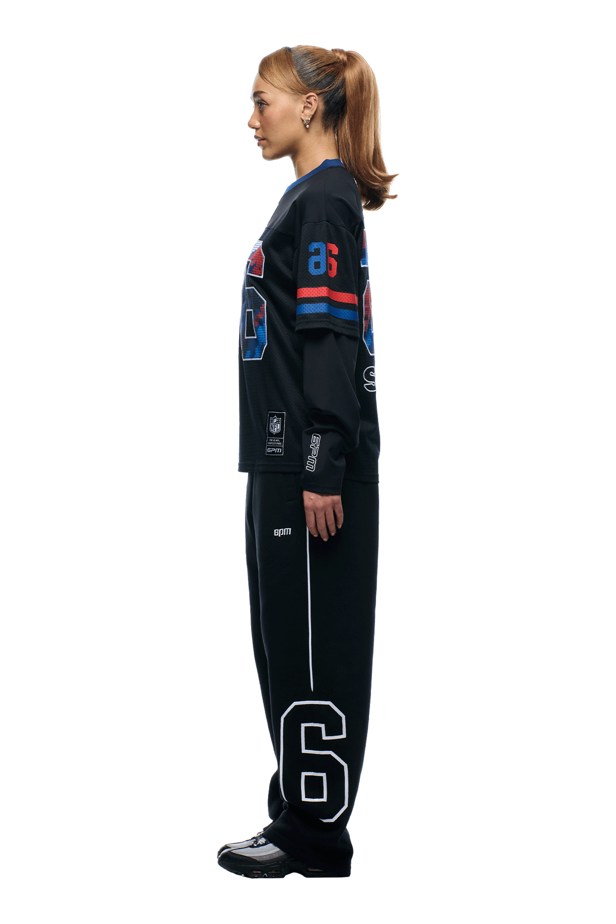 NFL LAYERED MESH LONGSLEEVE BLACK