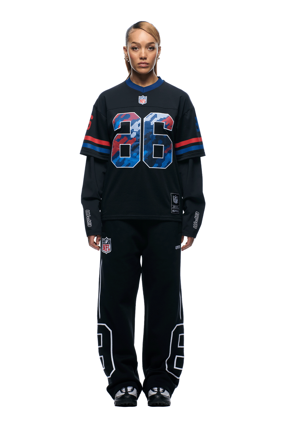 NFL LAYERED MESH LONGSLEEVE BLACK