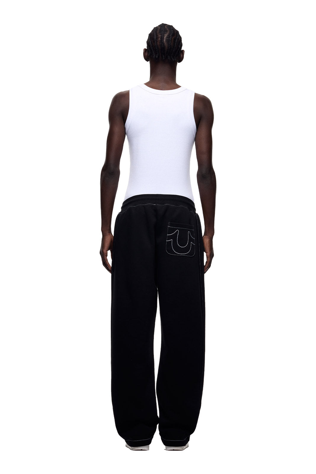 ICONS OPEN LEG JOGGER BLACK