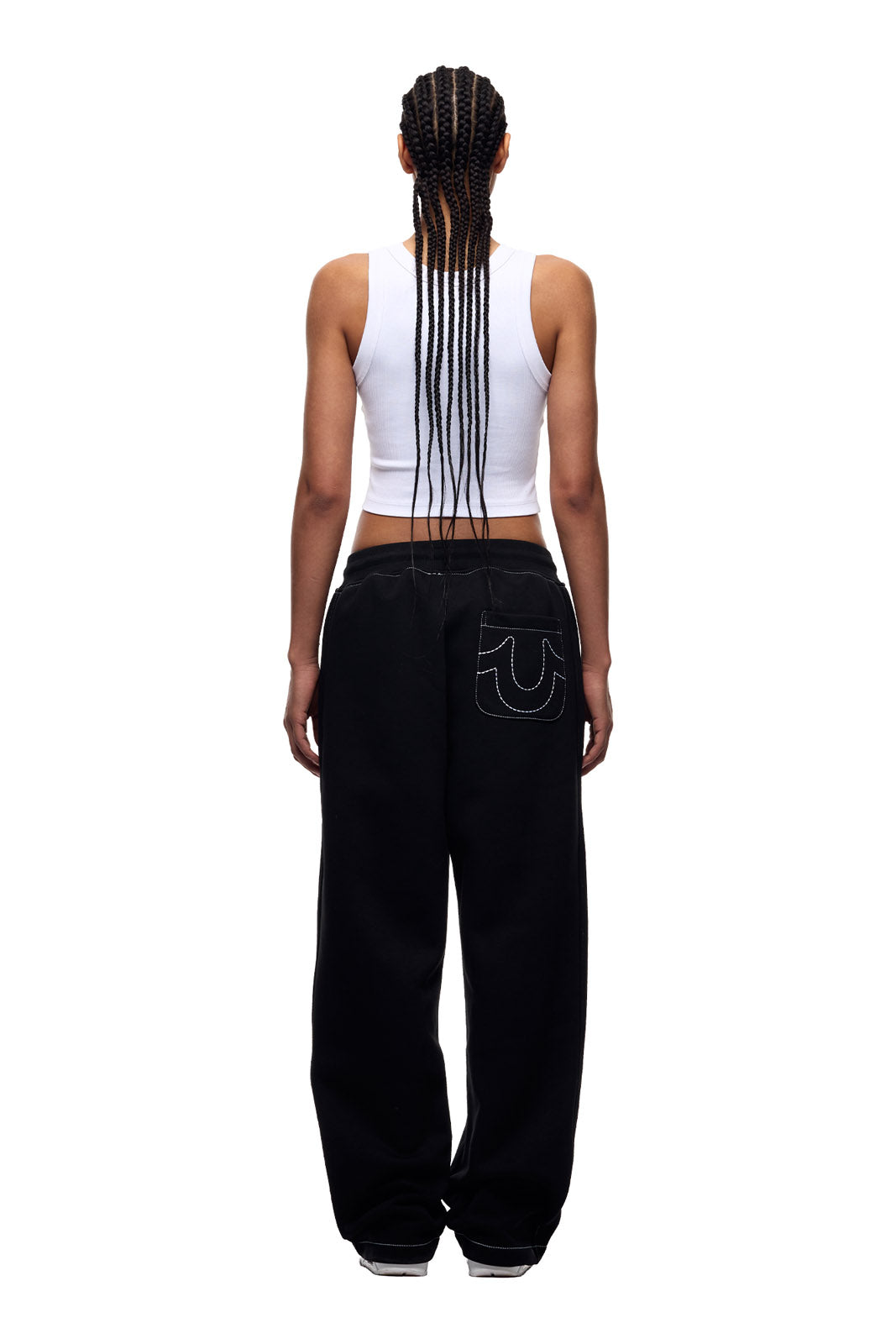 ICONS OPEN LEG JOGGER BLACK