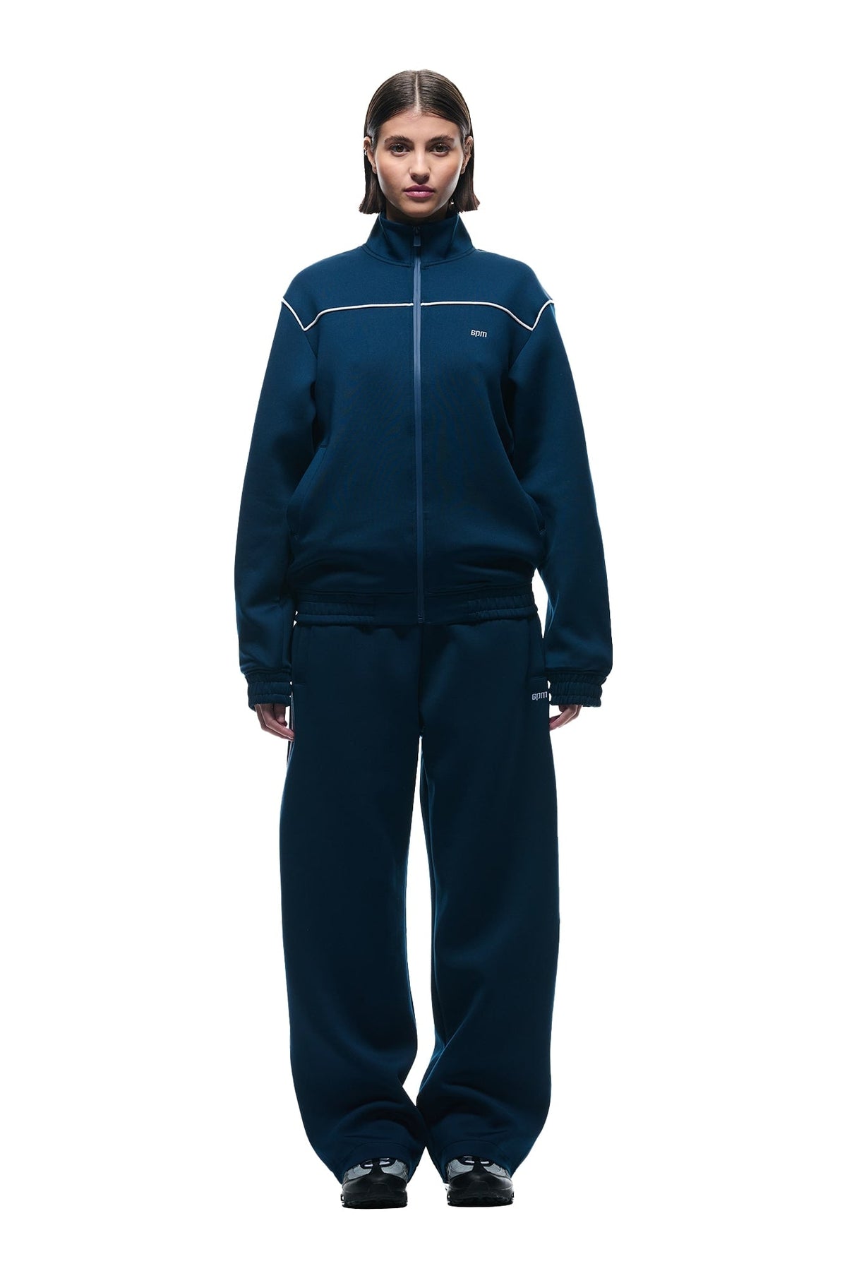 NEOPRENE TRACK JACKET NAVY