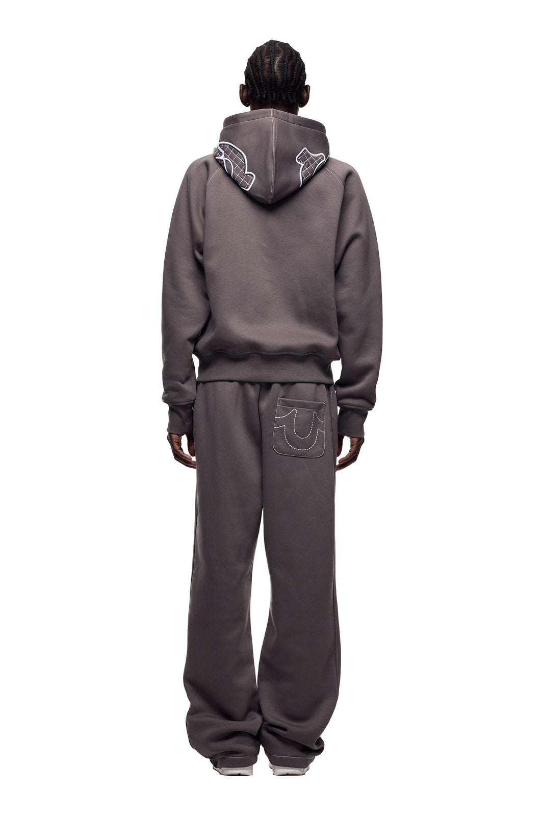 ICONS ZIP HOODIE ASH GREY