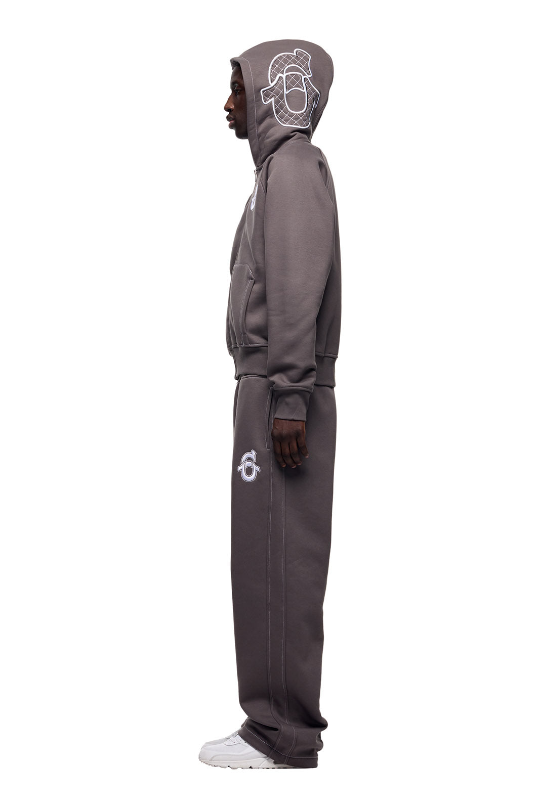 ICONS ZIP HOODIE ASH GREY