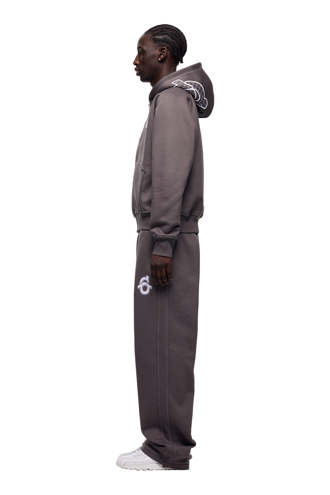 ICONS ZIP HOODIE ASH GREY